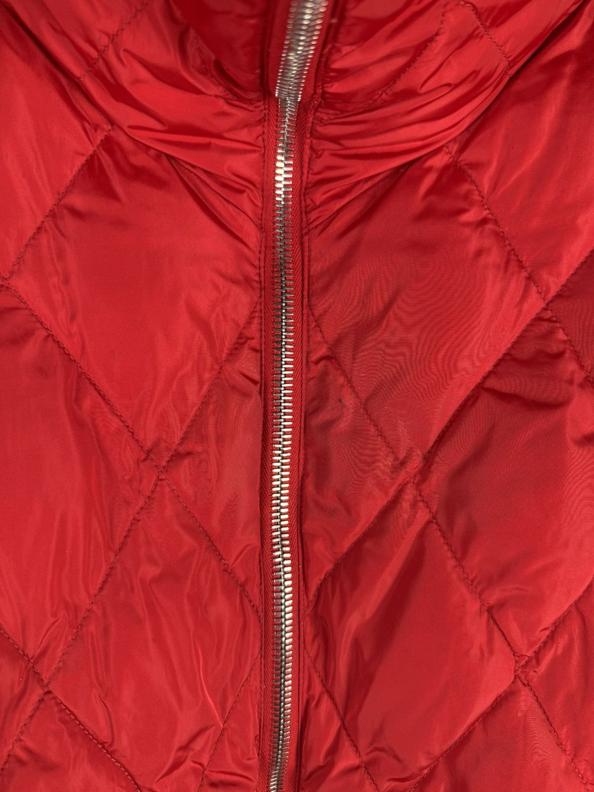 Prada 2008 Prada Red Diamond Women’s Quilted Puffer Jacket Size XL / US 12-14 / IT 48-50 - 21 Thumbnail