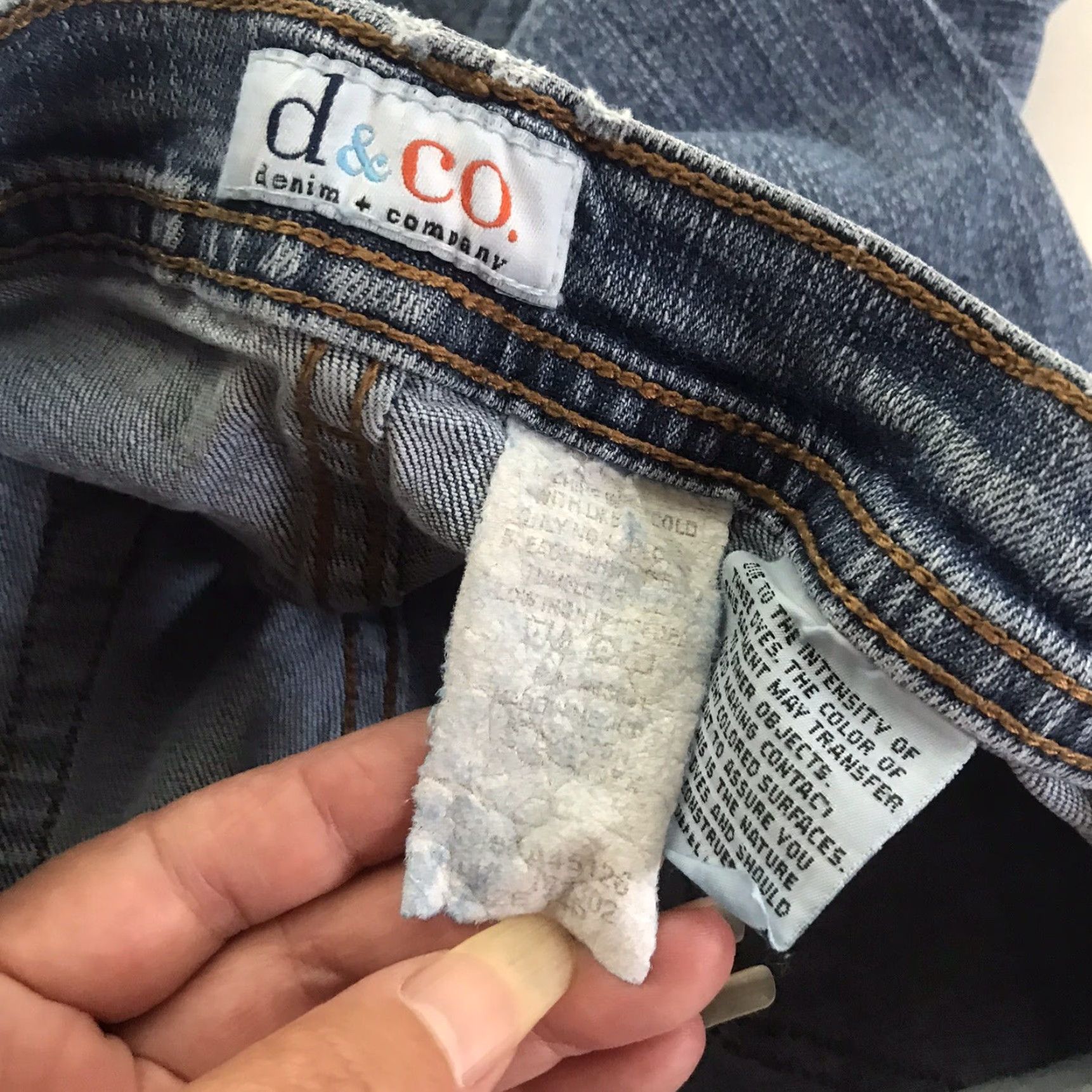 Denim & Co. VINTAGE Denim & Co Jeans Straight Fit Womens 14P Petite Mid-Rise 26in Inseam Blue Cotton Spandex Size 36" / US 14 / IT 50 - 5 Thumbnail