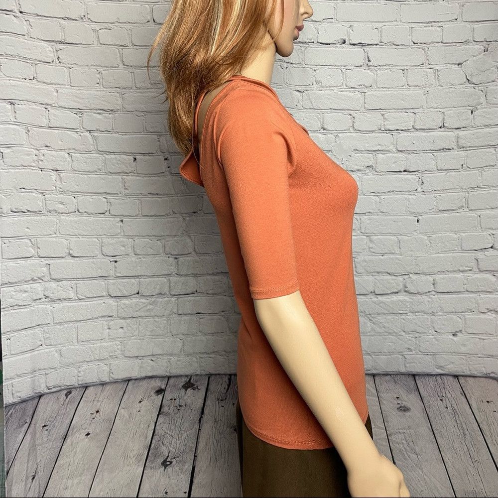 Other NWT New Adyson Parker Rust Cut Out Knit Top Size XS Size XS / US 0-2 / IT 36-38 - 3 Thumbnail