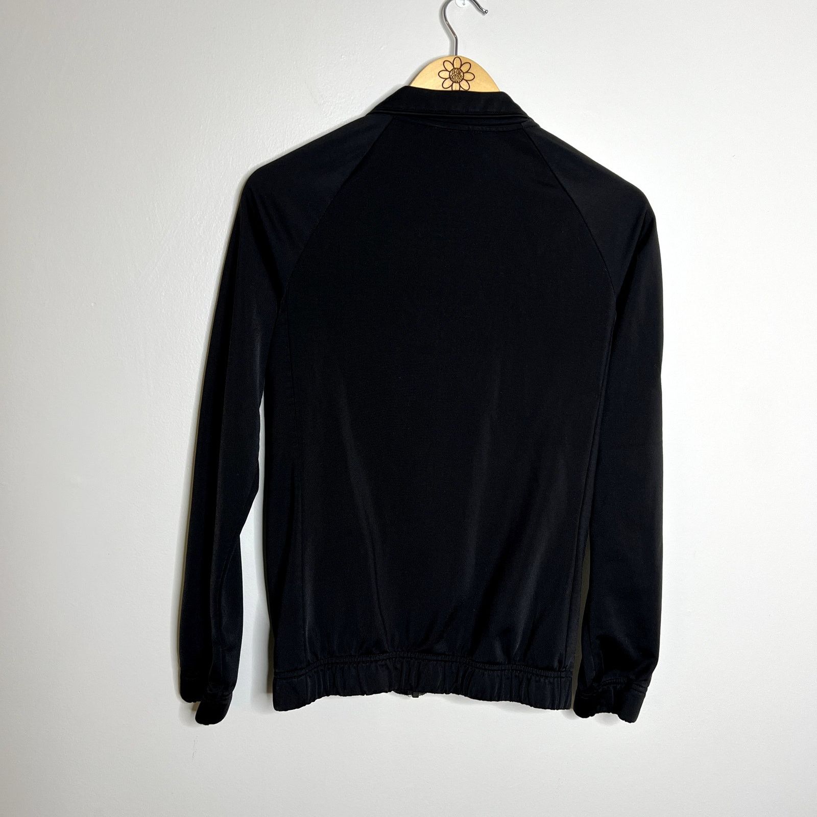Adidas Adidas Black Striped Athletic Zip Track Jacket Size S / US 4 / IT 40 - 5 Thumbnail