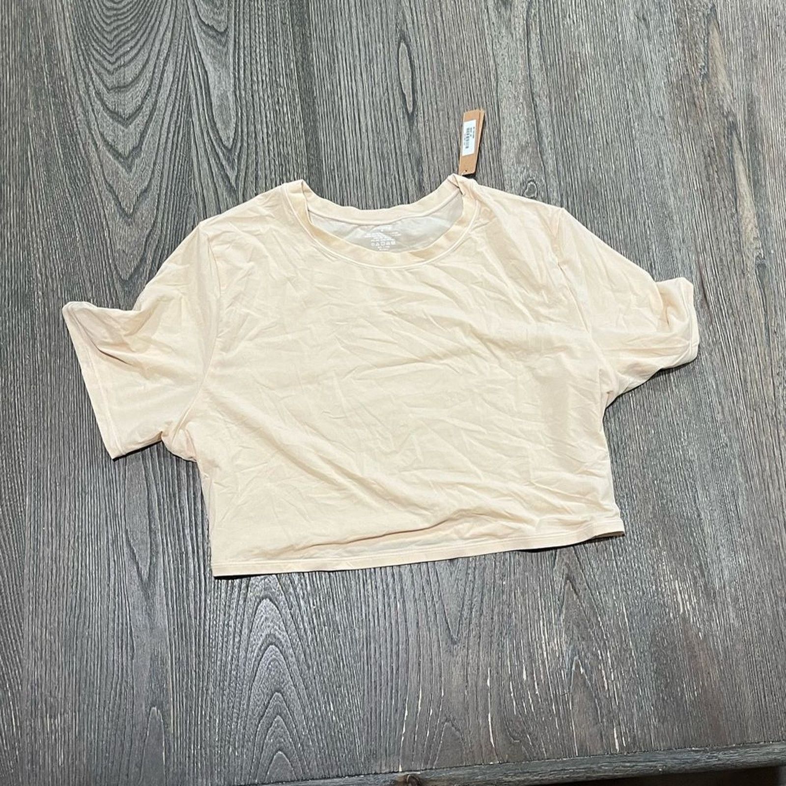 SKIMS NWT Skims Fits Everybody Super Cropped T-Shirt Sand 2X Size XXL / US 16-18 / IT 52-54 - 1 Thumbnail