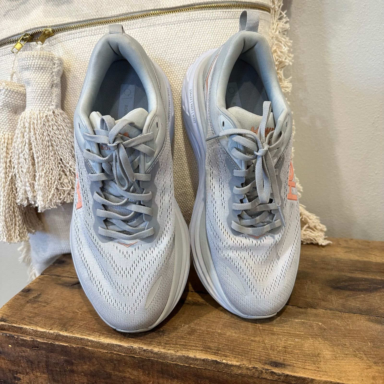 Hoka Women's Hoka Bondi 8 Harbor Mist / Lunar Rock - size 9.5D Size US 9.5 / IT 39.5 - 4 Thumbnail