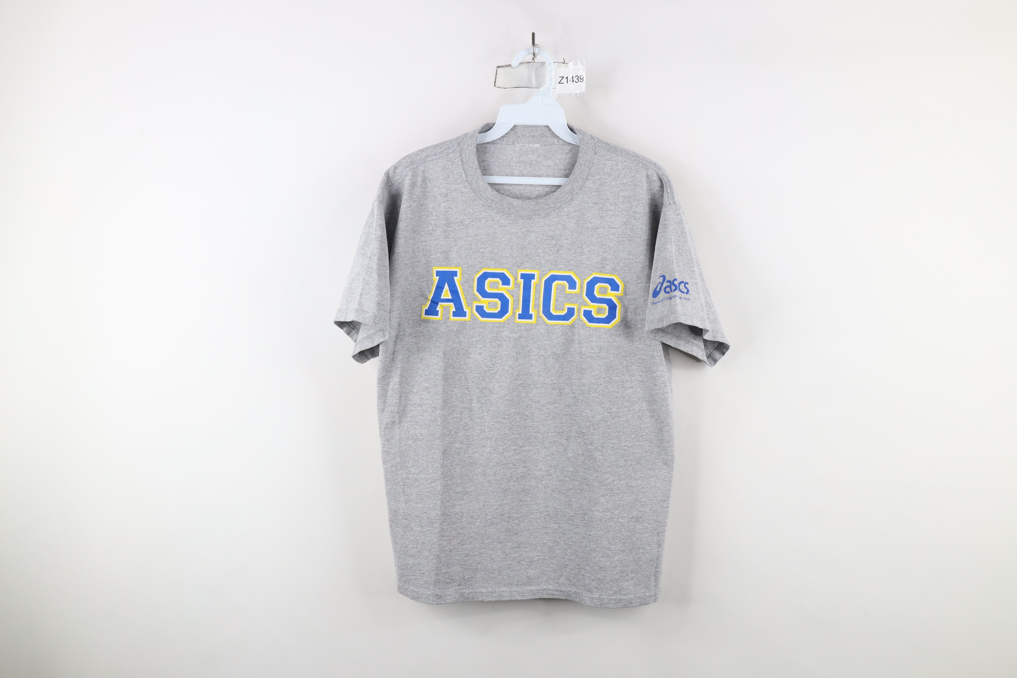 Asics × Vintage Vintage Asics Spell Block Letter Short Sleeve T-Shirt Gray Size US M / EU 48-50 / 2 - 1 Thumbnail