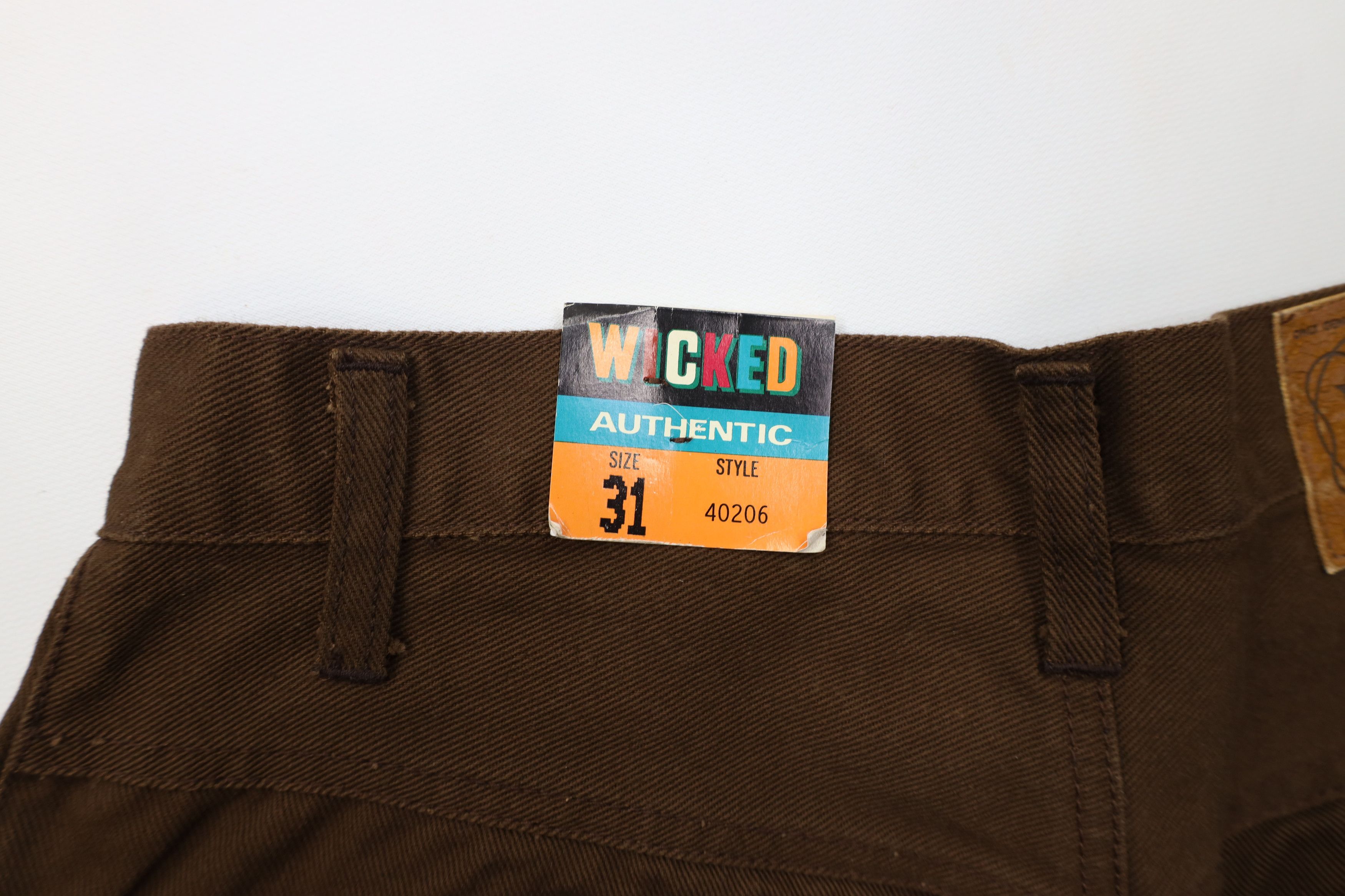 Vintage Deadstock Vintage 90s Streetwear Fit Skateboard Jeans Brown Size US 31 - 14 Thumbnail