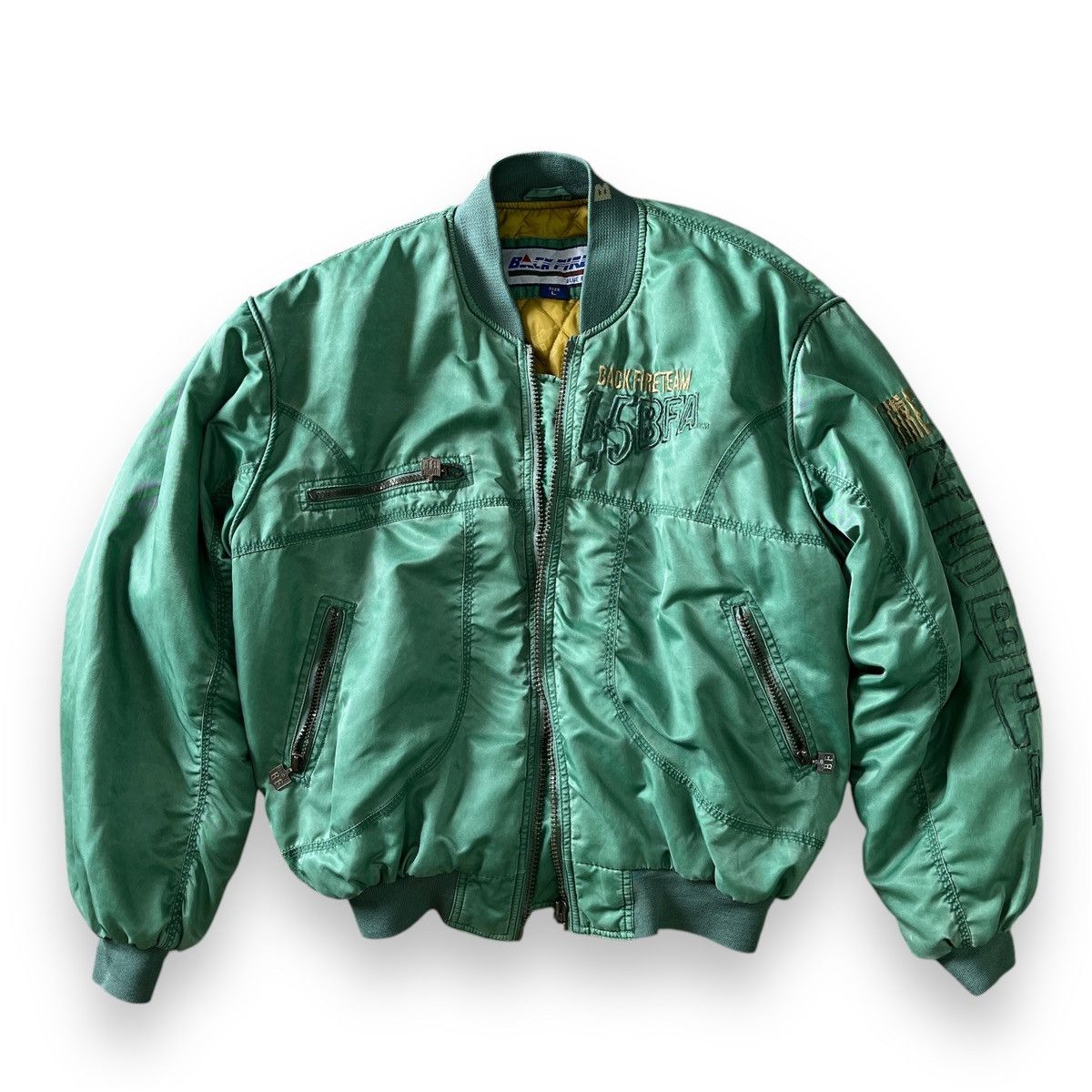 45rpm × Vintage Vintage 45RPM BFA Back Fire Bomber Jacket Size US L / EU 52-54 / 3 - 1 Thumbnail