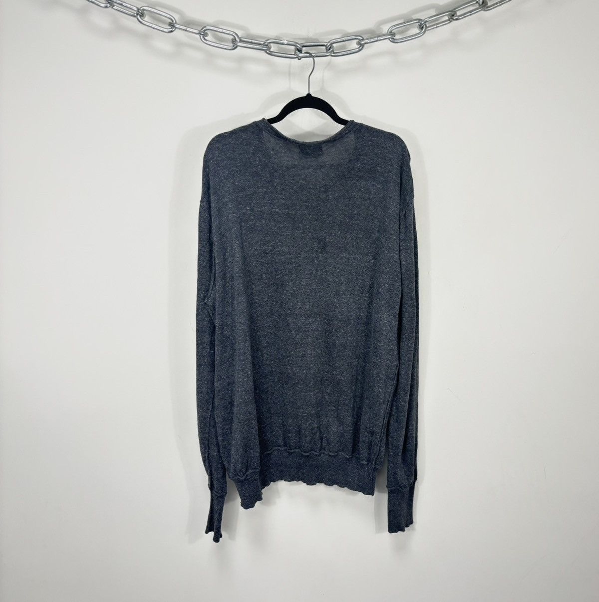 Diesel Vintage Diesel Y2K Logo Gray Avant Garde Hype Sweater Size US XXL / EU 58 / 5 - 2 Thumbnail