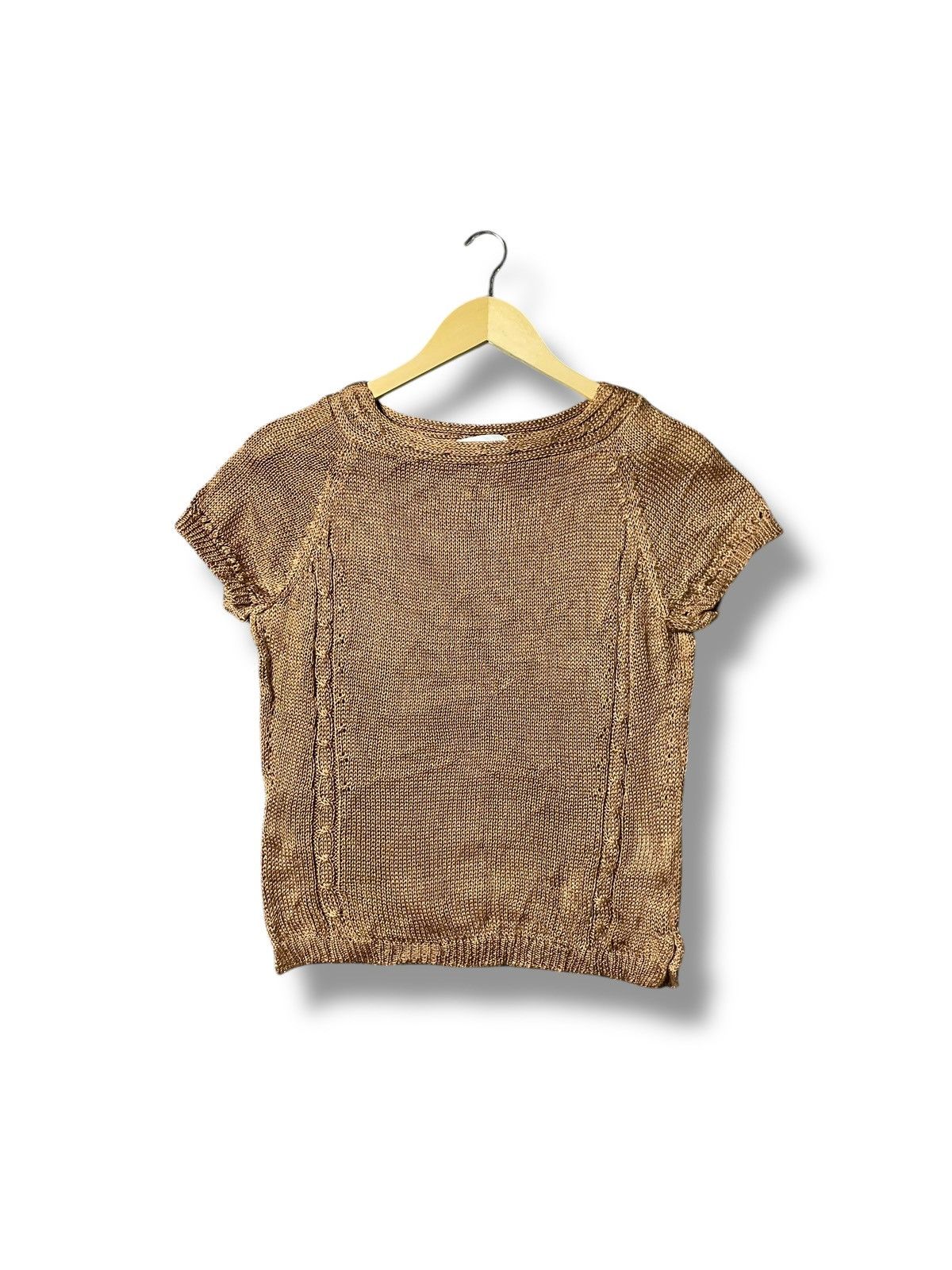 Hanae Mori × Japanese Brand × Vintage Hanae Mori Knitted Crop Top (43) Size XS / US 0-2 / IT 36-38 - 1 Thumbnail
