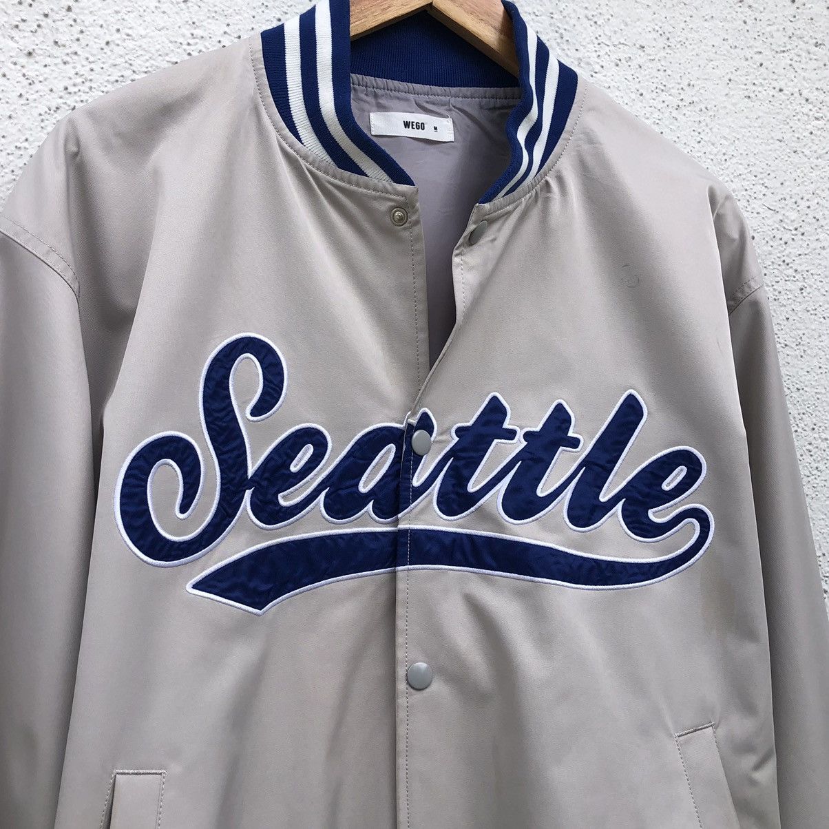 Japanese Brand Japanese Brand WEGO Seattle Satin Varsity Jacket Size US M / EU 48-50 / 2 - 2 Thumbnail