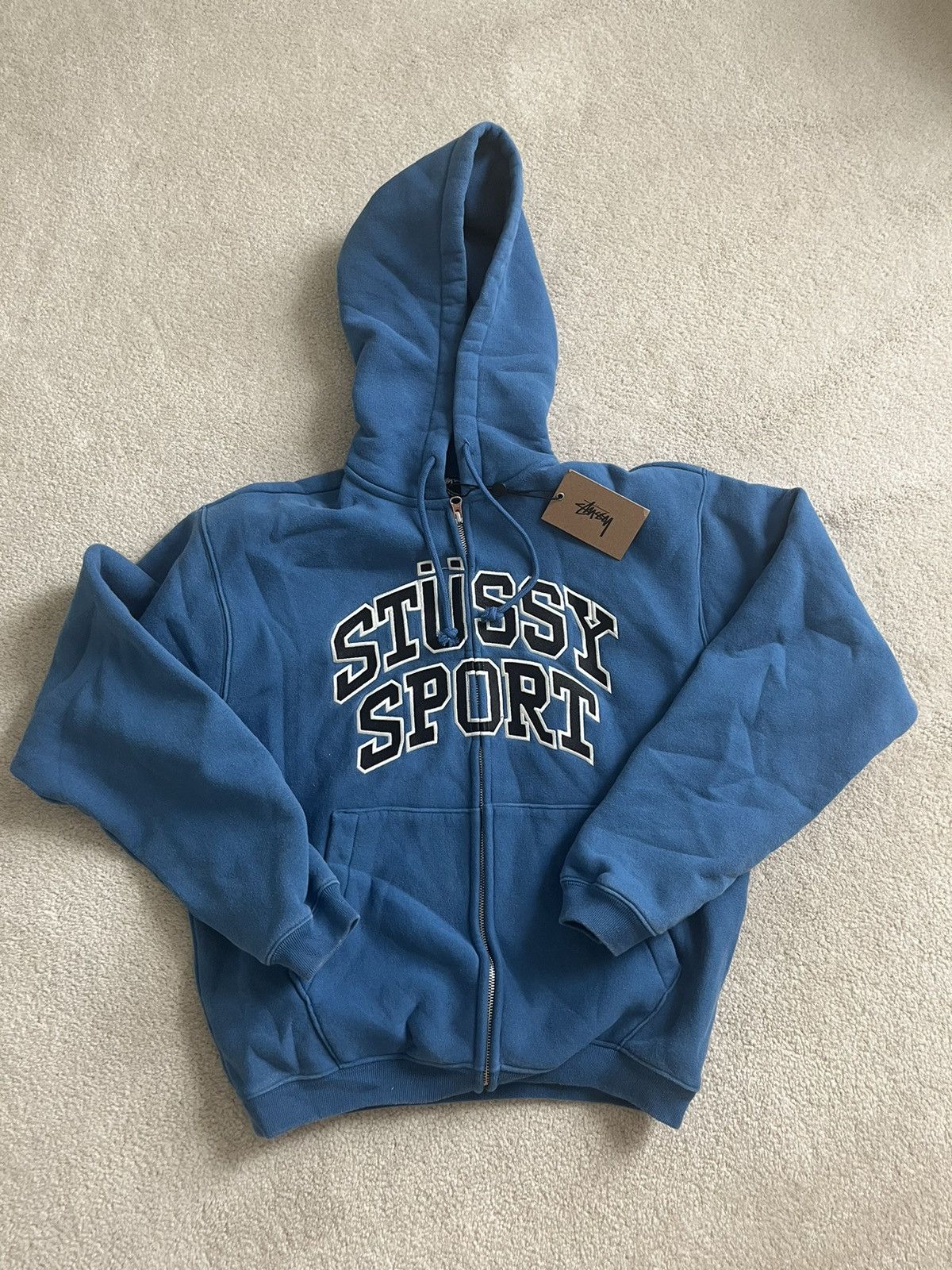 Stussy Stussy Sport Zip Hoodie Blue | Grailed