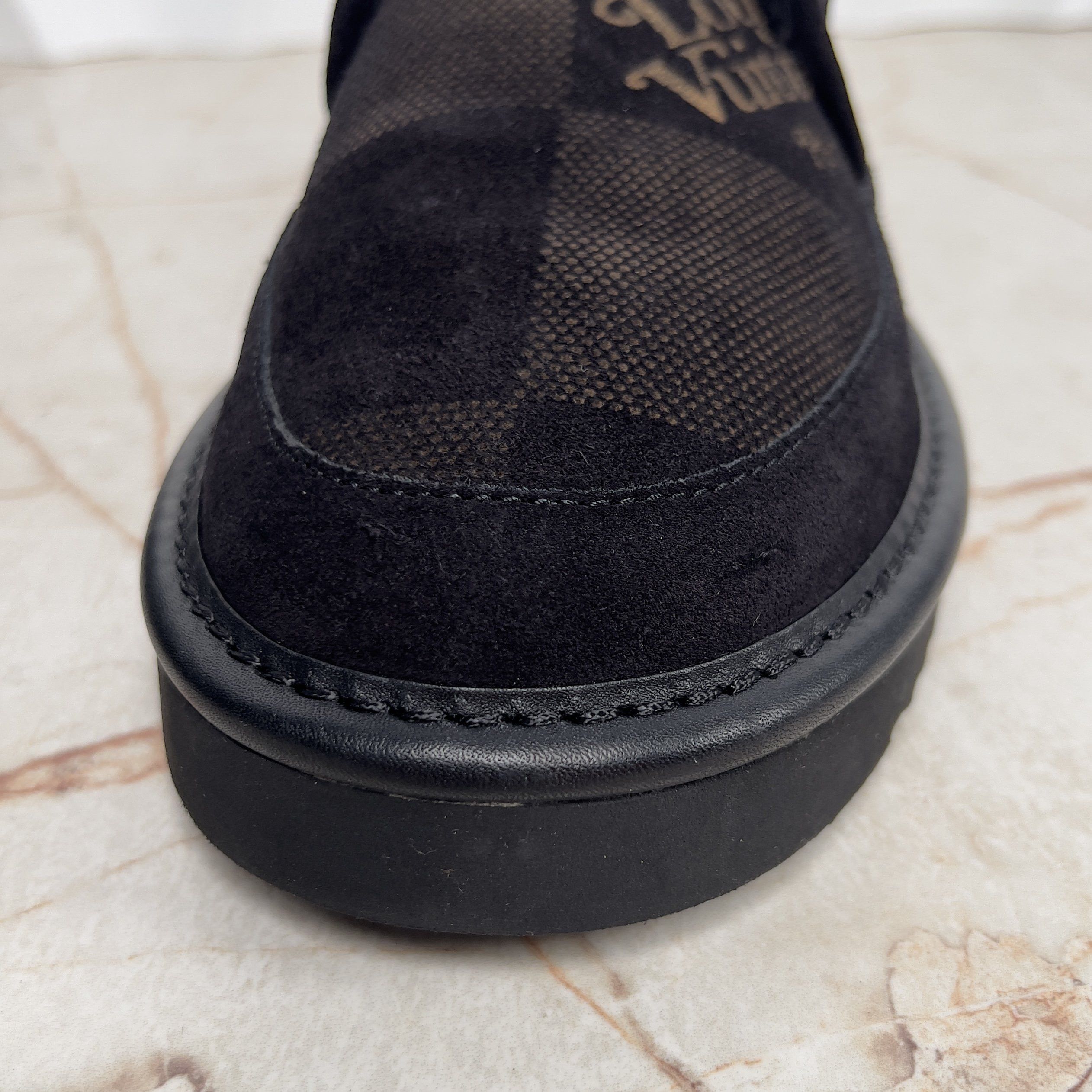 Louis Vuitton LV x NIGO Cozy Line LV Damier Giant Ankle Boots Suede Size US 8 / EU 41 - 3 Thumbnail