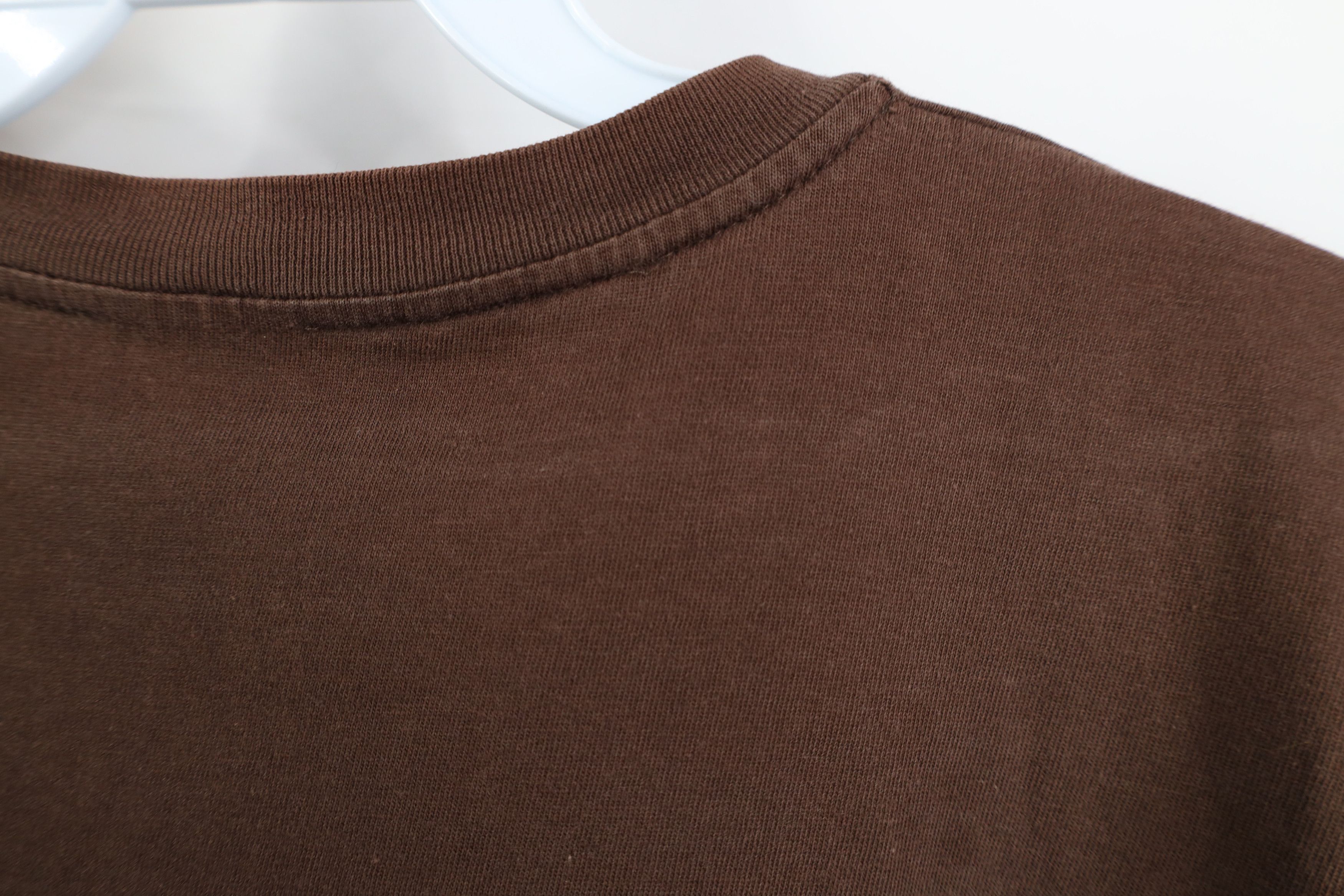 Vintage Vintage 90s Streetwear Short Sleeve T-Shirt Chocolate Brown Size US L / EU 52-54 / 3 - 12 Thumbnail