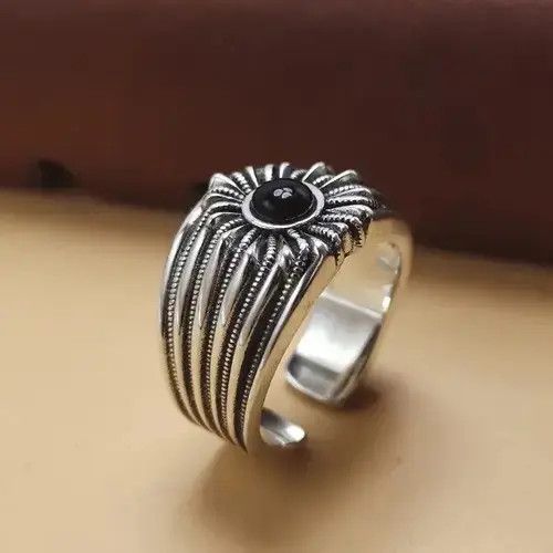Vintage Vintage Thai Silver 925 Ring Size ONE SIZE - 2 Thumbnail