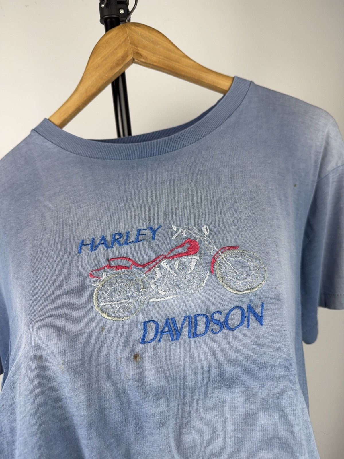 Harley Davidson 90s Vntg Distressed Harley Davidson Embroidered Motorcycle Size US M / EU 48-50 / 2 - 4 Thumbnail