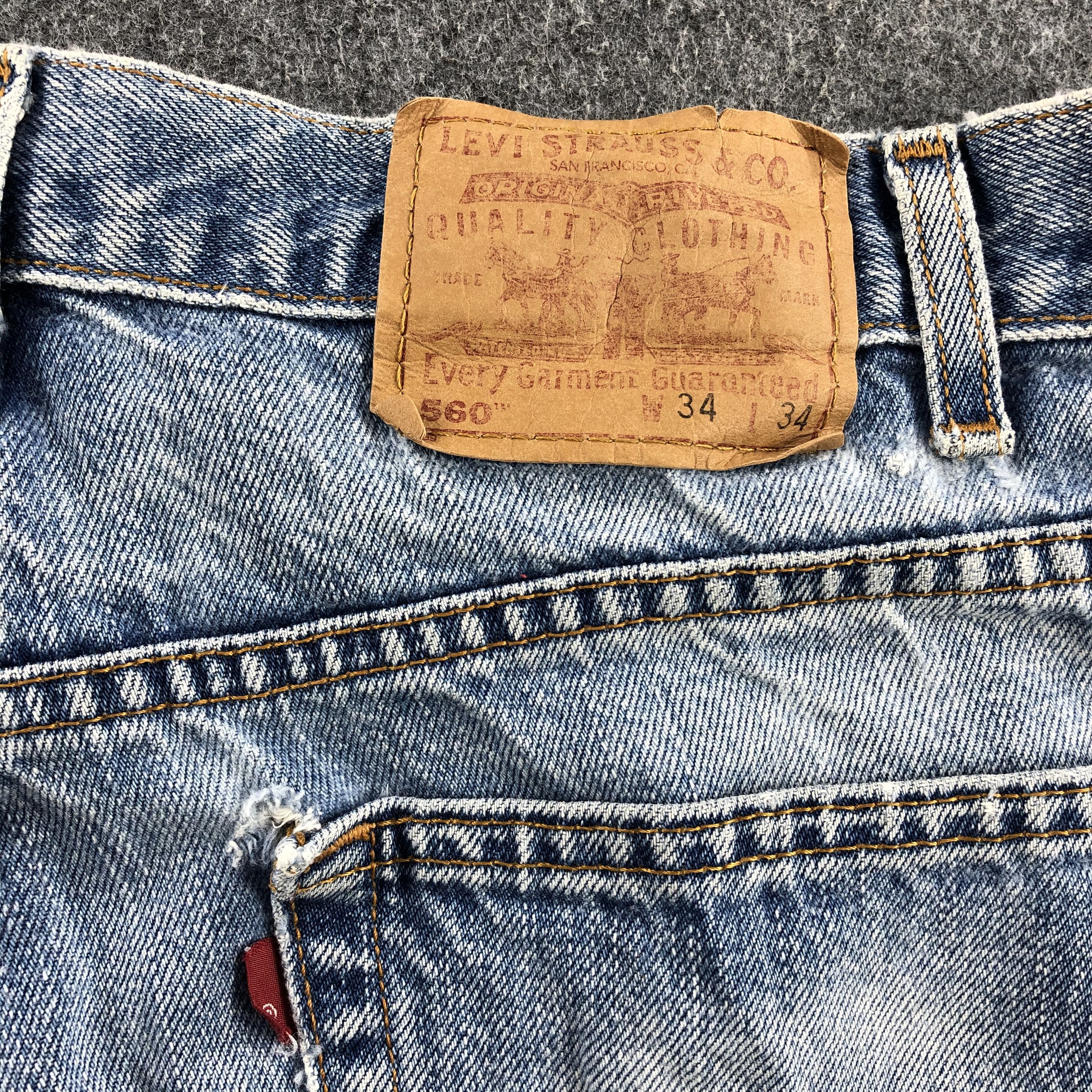 Levi's Vintage 90s Light Wash Levis 560 Jeans-JM1023 Size US 33 - 6 Thumbnail
