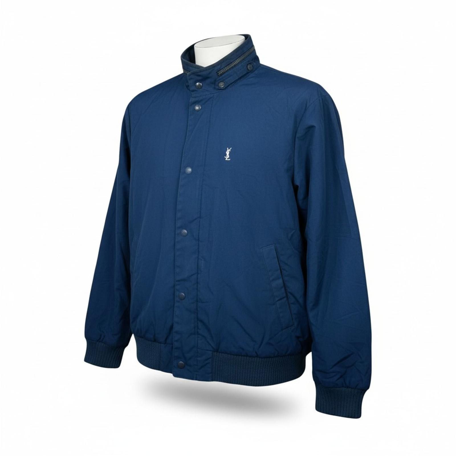Yves Saint Laurent Yves Saint Laurent - Men's Navy Blue Windbreaker Jacket Size US XL / EU 56 / 4 - 1 Thumbnail