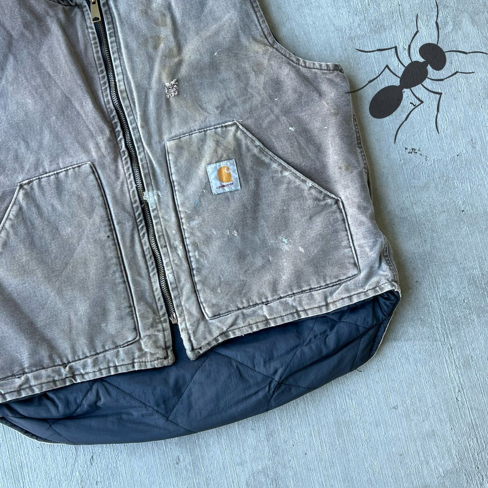 Carhartt × Vintage Carhartt V02 CHT faded brown work wear vest Size US L / EU 52-54 / 3 - 2 Thumbnail