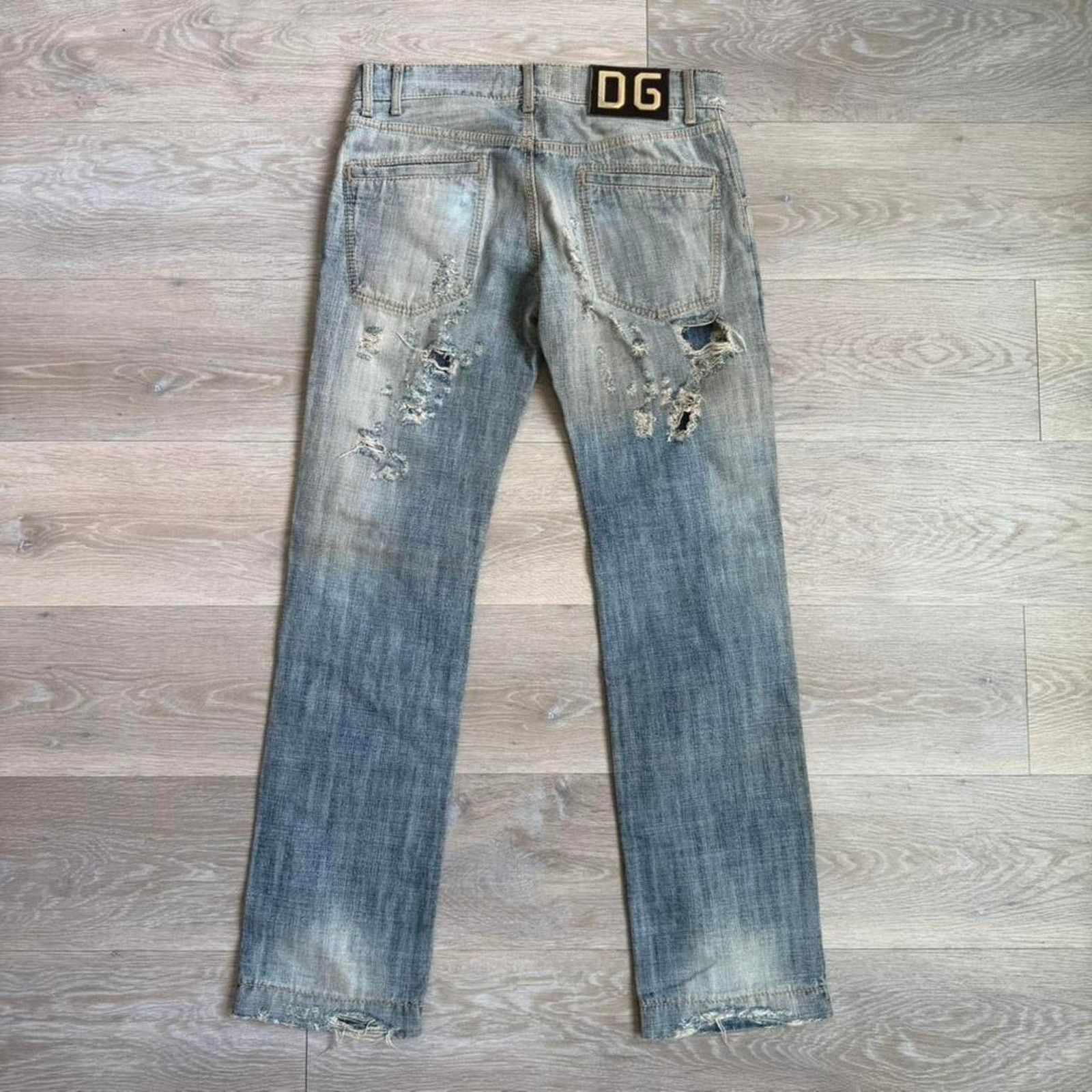 Dolce & Gabbana Dolce & Gabbana Distressed Straight Leg Denim Jeans y2k Size US 30 / EU 46 - 5 Thumbnail