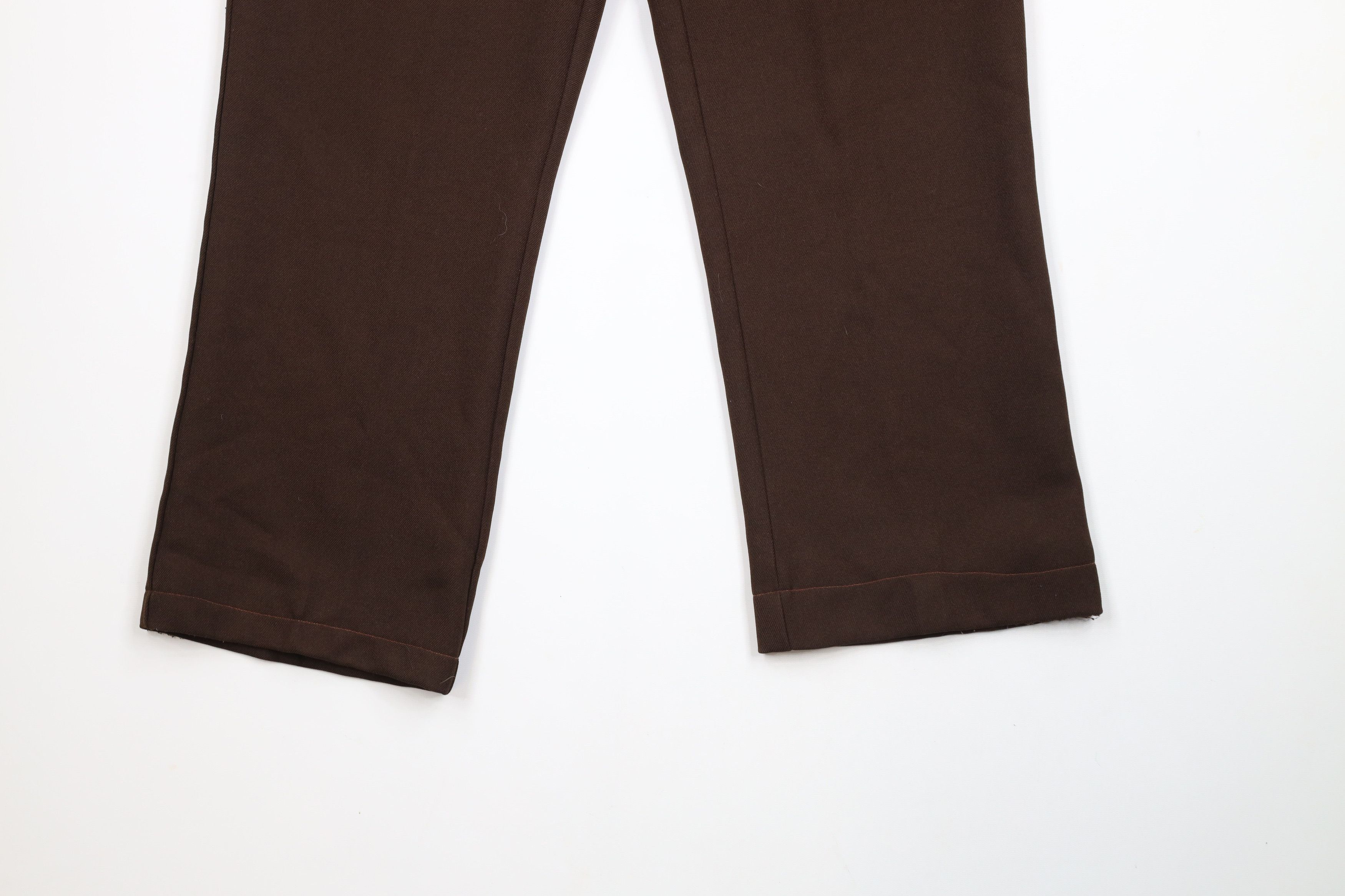 Vintage Vintage 90s Streetwear Wide Leg Chino Pants Brown Polyester Size US 36 / EU 52 - 4 Thumbnail