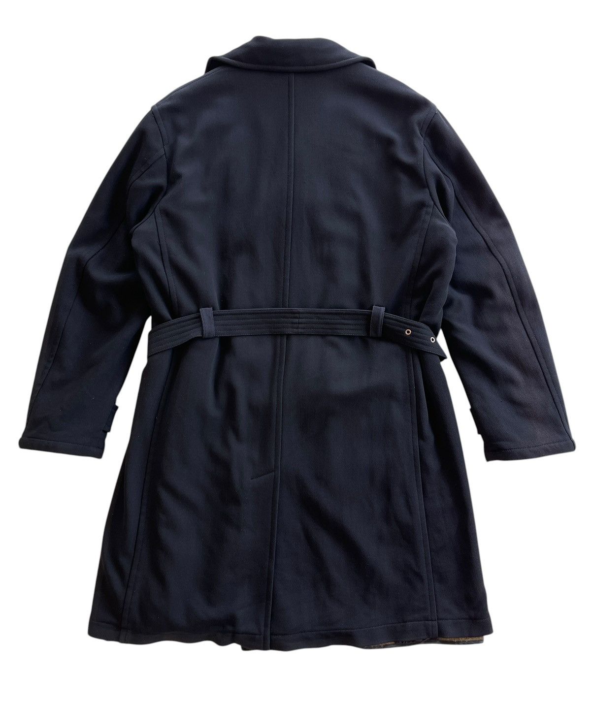 Emporio Armani Double Breasted Belted Fur Lined Trench Coat Size US L / EU 52-54 / 3 - 3 Thumbnail