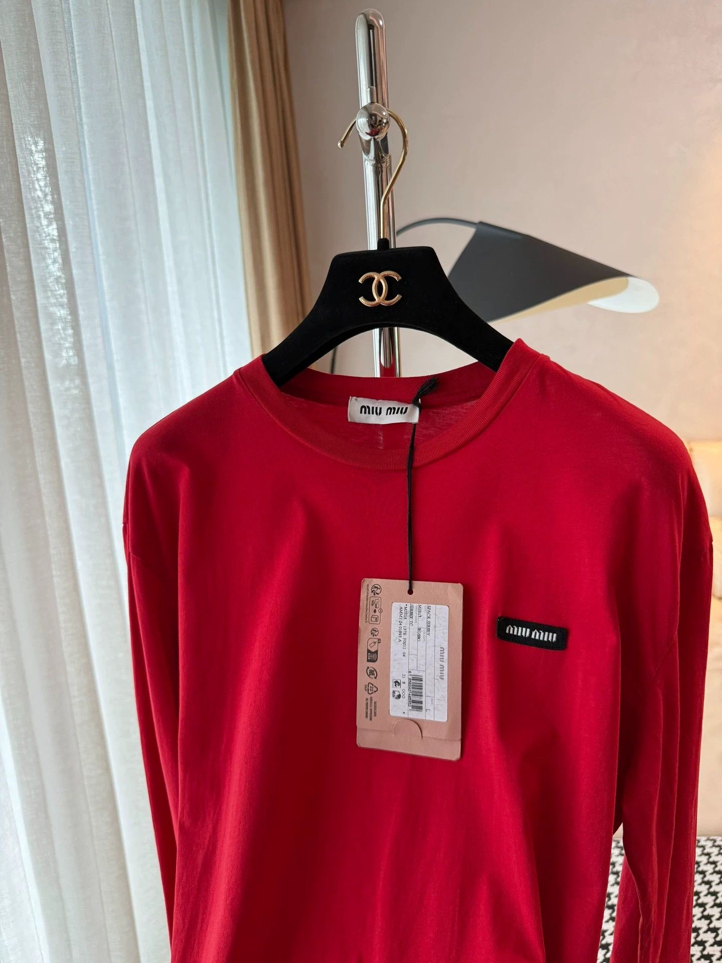 Miu Miu MIU MIU Long Sleeve Logo T-Shirt L New with Tags Size L / US 10 / IT 46 - 3 Thumbnail