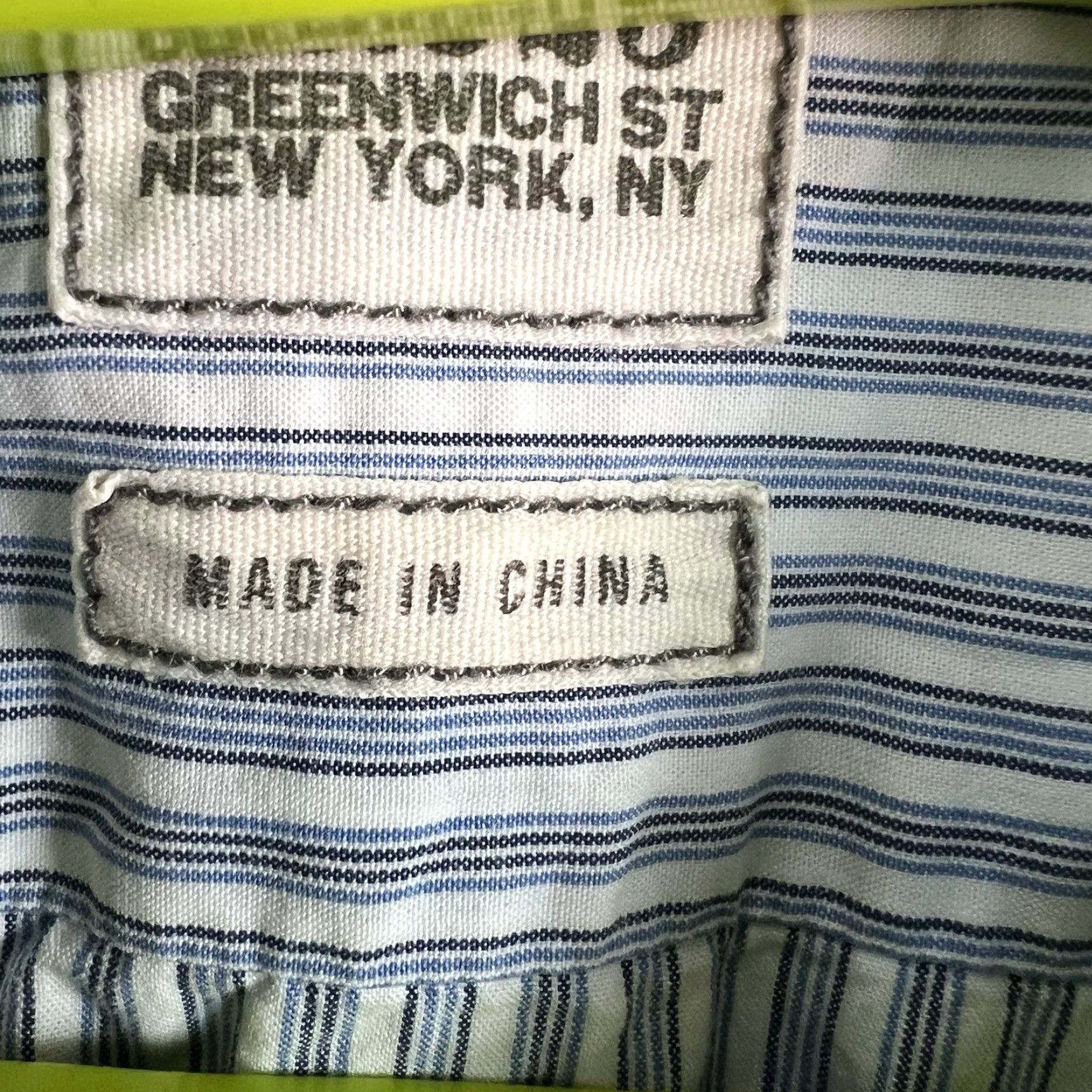 Vintage VINTAGE Ruehl Men's Button-Up Shirt Long Sleeve Casual Office Wear Blue & White Stripes Size L Size US L / EU 52-54 / 3 - 6 Thumbnail