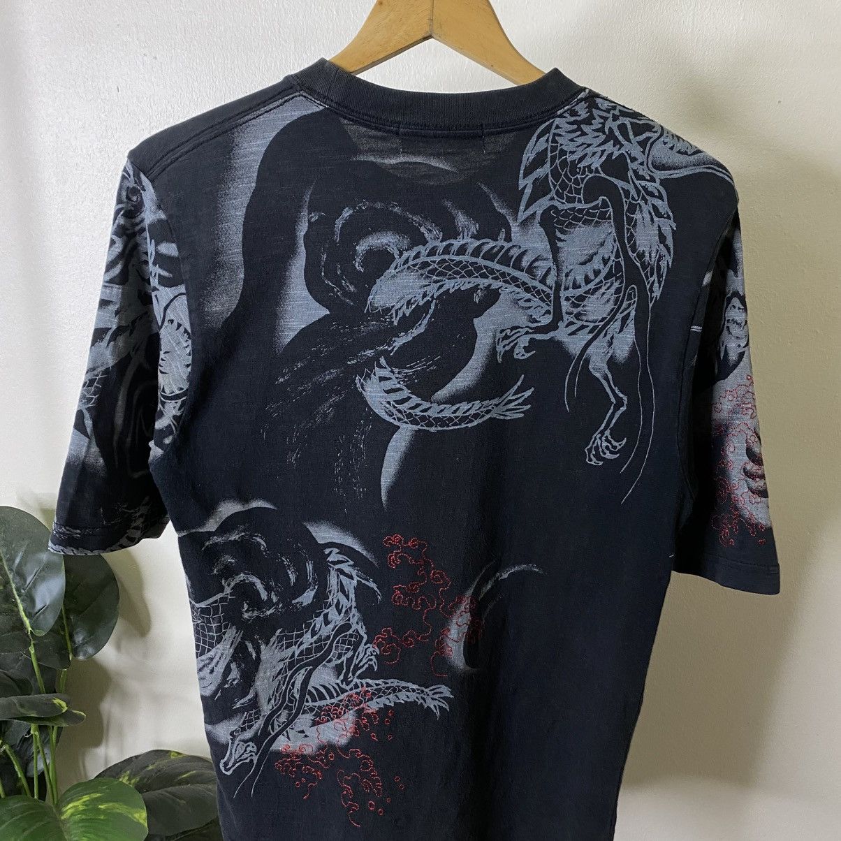 Japanese Brand Sukajan Japan Motive Ed Hardy Karakuri Tamashii Loopwheel T Size US S / EU 44-46 / 1 - 8 Thumbnail