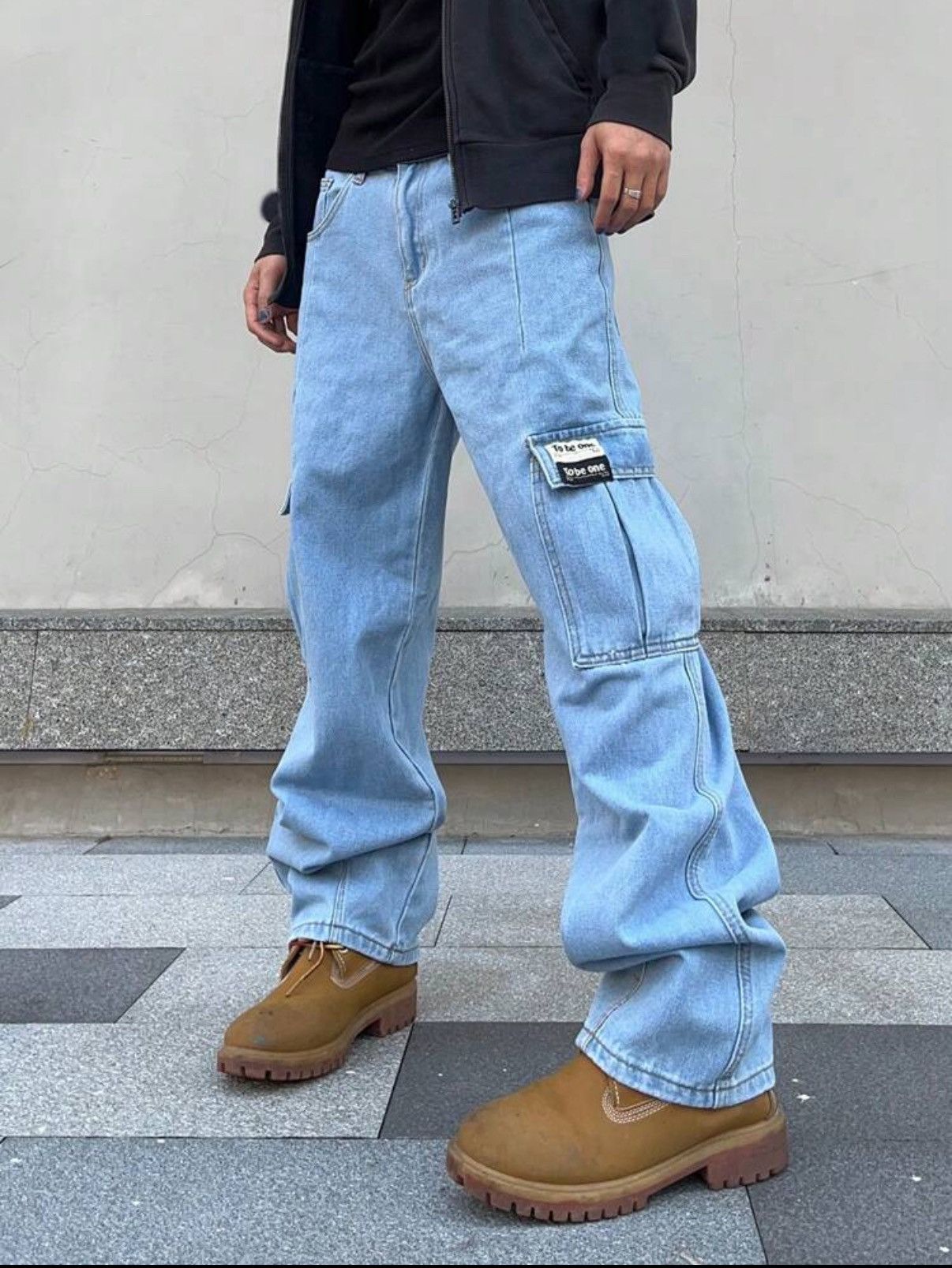 Other × Vintage Men's Flap Pocket & Side Pocket Cargo Jeans Size US 36 / EU 52 - 2 Thumbnail