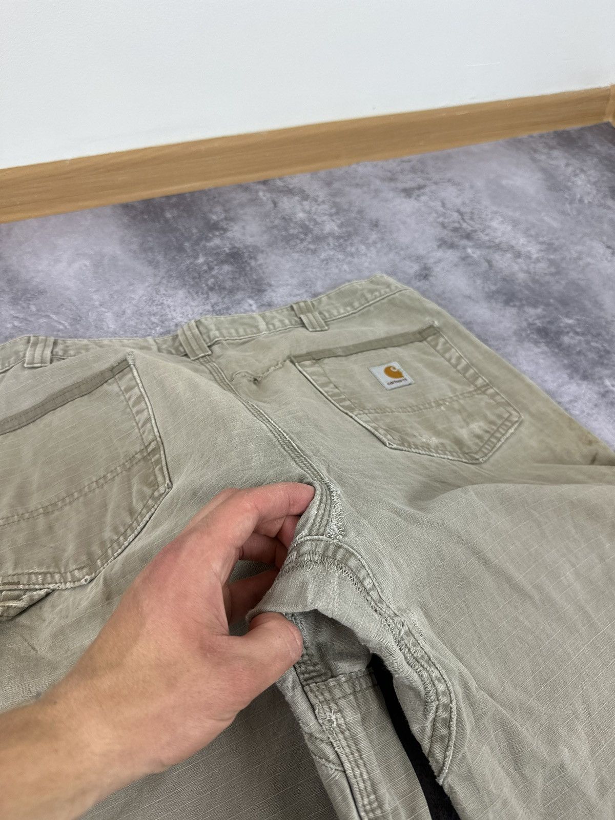 Carhartt Vintage Carhartt Double Knee Distressed USA Opium Work Pants Size US 36 / EU 52 - 14 Thumbnail