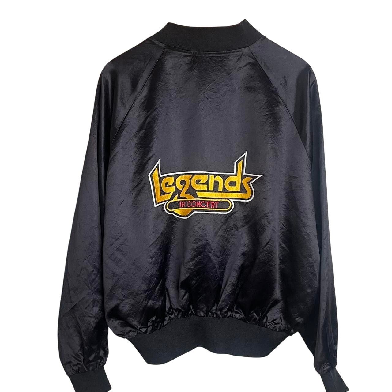 Other Vintage Satin Embroidered Bomber Jacket Legends in Concert Size US XL / EU 56 / 4 - 1 Thumbnail