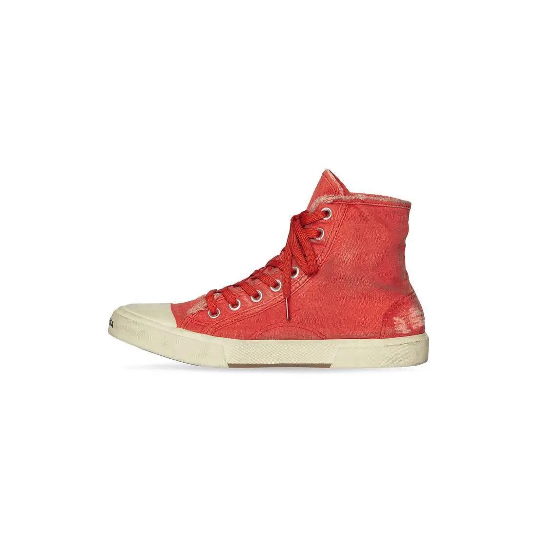 Balenciaga o1mt1gz0824 Paris High Top Sneaker in Red/White Size US 11 / EU 44 - 4 Thumbnail