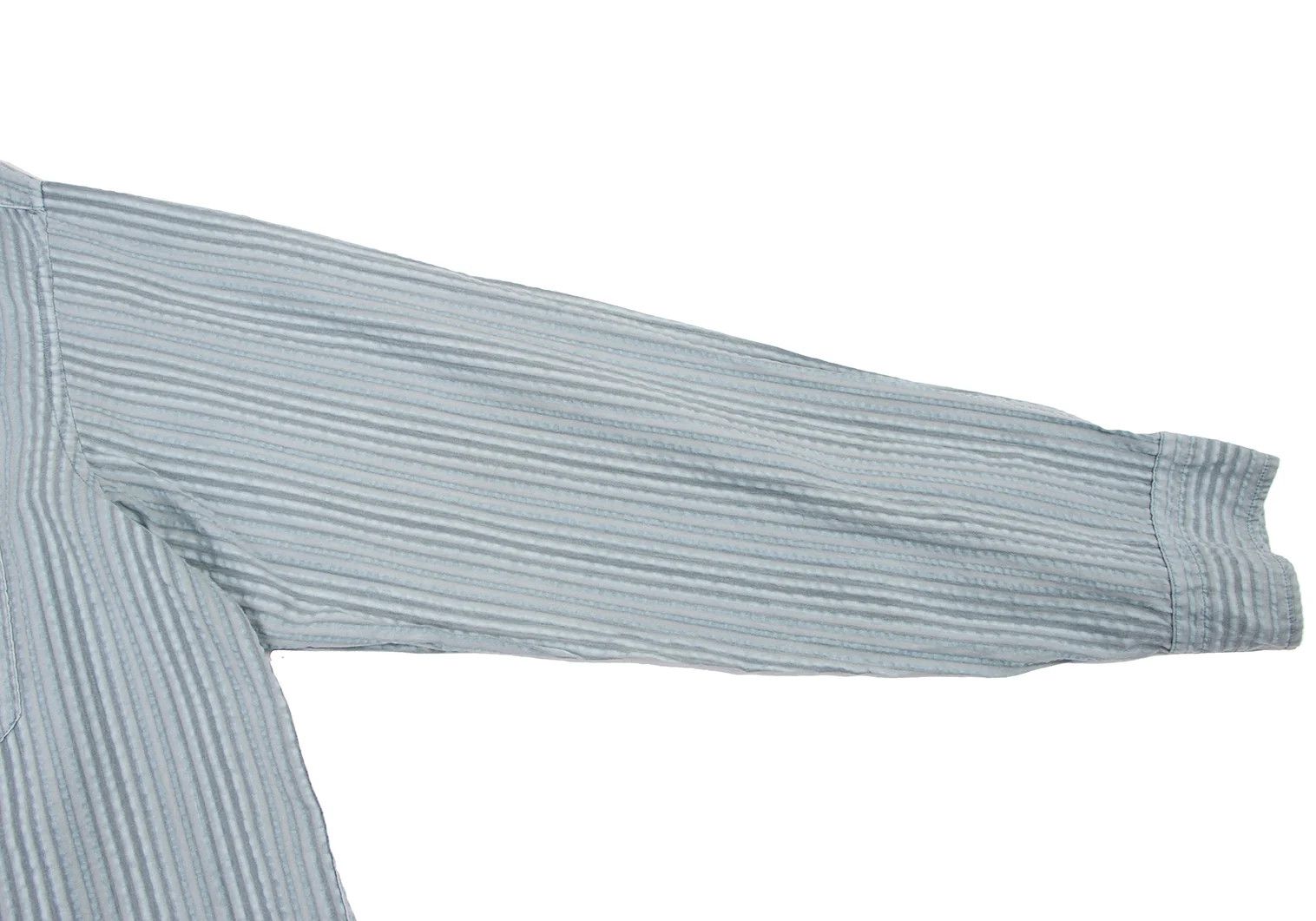 Issey Miyake Striped Print Shirt in Light Blue Gray Size US XS / EU 42 / 0 - 7 Thumbnail