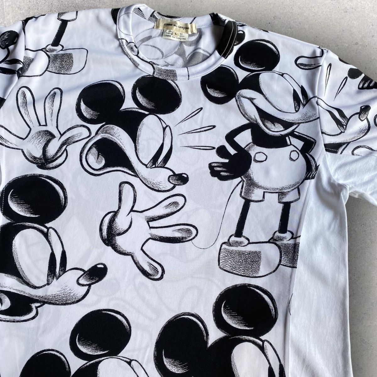 Comme des Garcons SS21 Micky Mouse Cut And Sew T Shirt Size US M / EU 48-50 / 2 - 2 Thumbnail