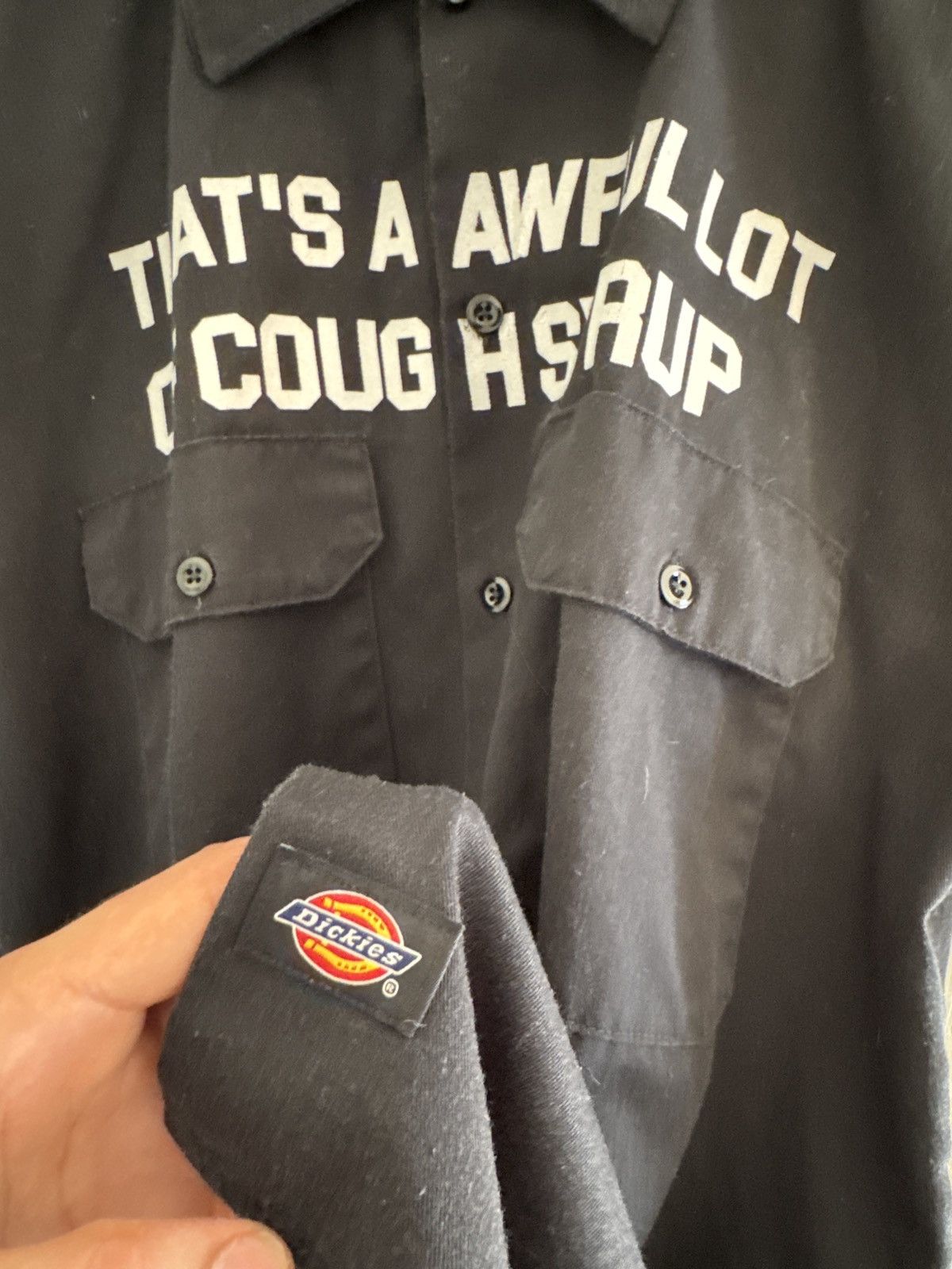 Dickies Desto Dubb 1st drop Awful Lotta Cough Syrup Button Up Size US M / EU 48-50 / 2 - 2 Thumbnail