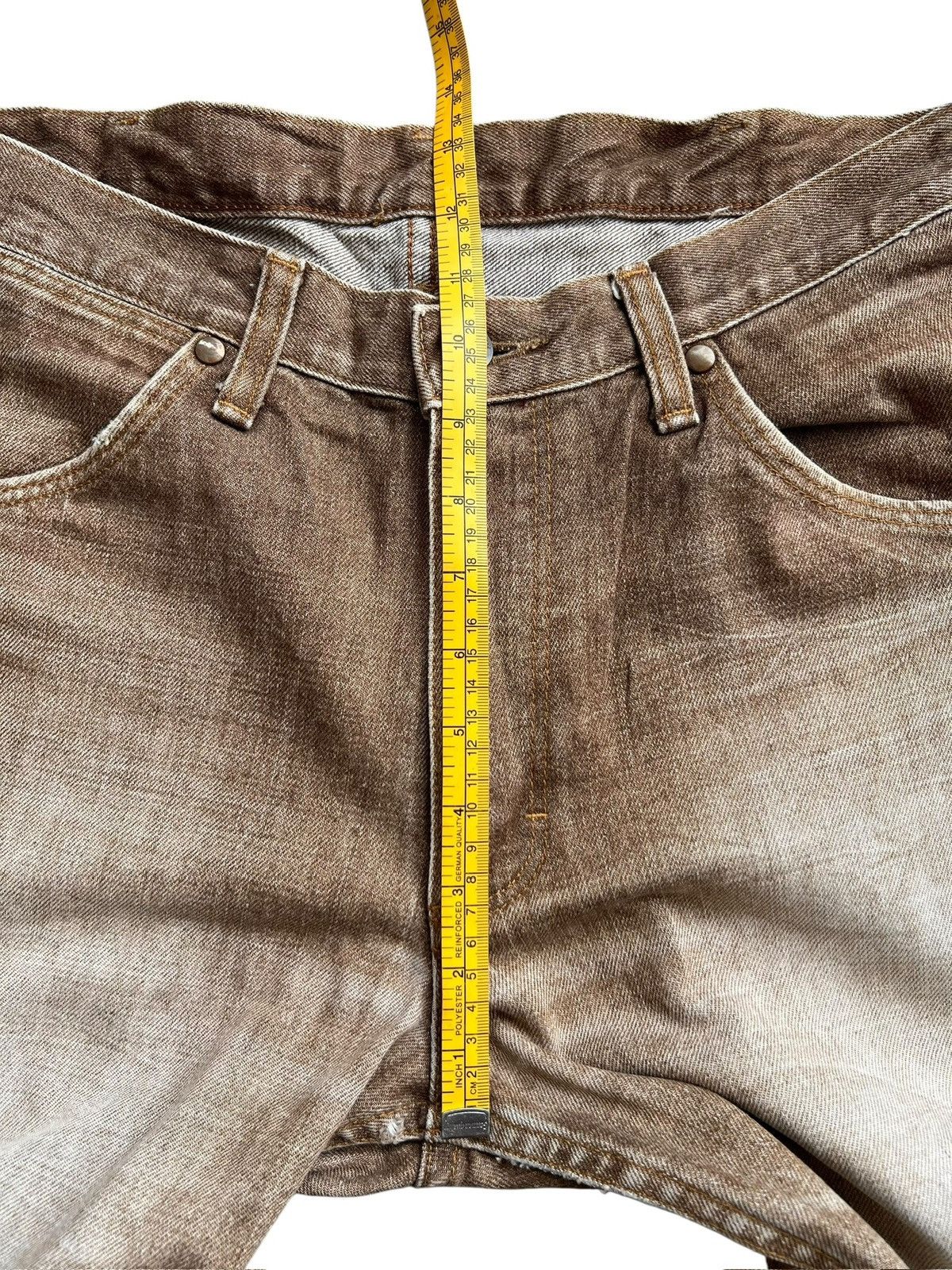 Wrangler Vintage 90s Wrangler Faded Brown Straight Denim Jeans 33x31 Size US 33 - 13 Thumbnail