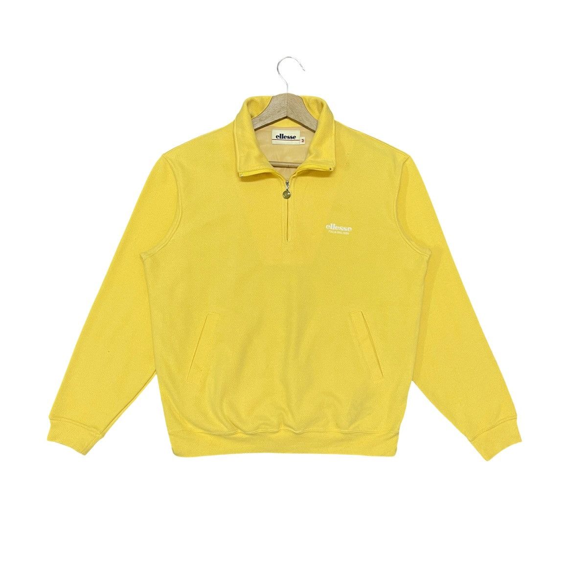 Ellesse Vintage 90s Ellesse Italia Quarter Zip Pullover Sweatshirt Size US M / EU 48-50 / 2 - 1 Thumbnail