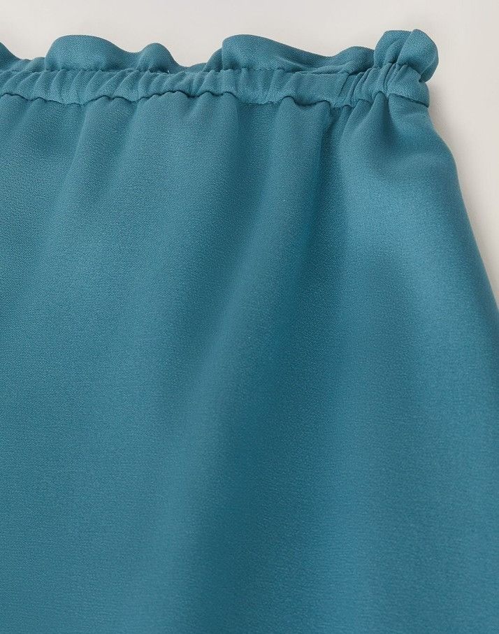 Loro Piana o1srvl11e0824 Lina Silk Midi Skirt in Teal Size 30" / US 8 / IT 44 - 5 Thumbnail