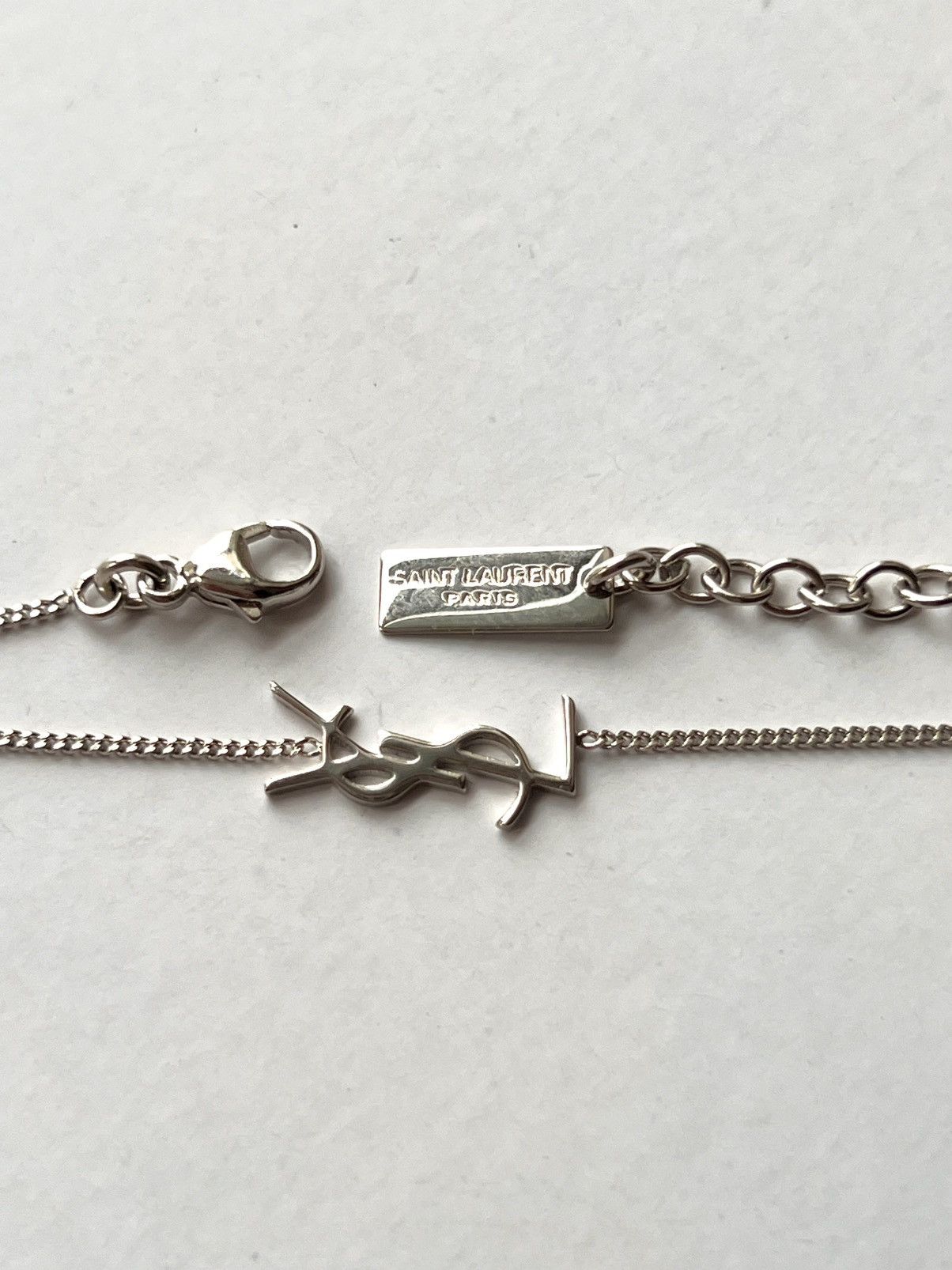 Yves Saint Laurent Saint Laurent Cassandre Charm Bracelet – Palladium YSL logo Size ONE SIZE - 8 Thumbnail