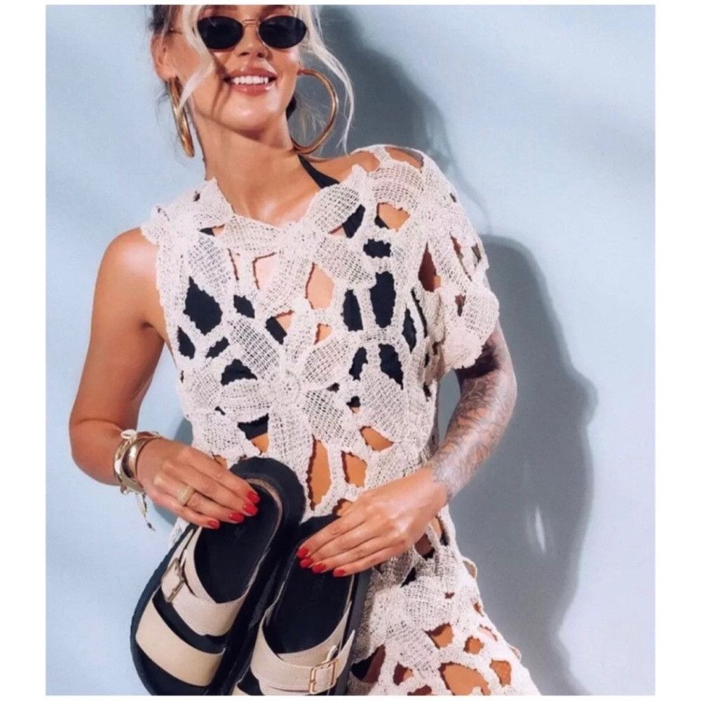 Zara 🦋 Bloggers Favorite 🦋 NWT Zara Asymmetric Crochet Dress S Size S / US 4 / IT 40 - 8 Thumbnail