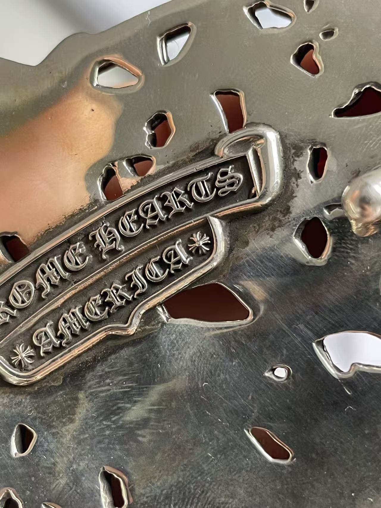 Chrome Hearts Chrome Hearts Silver Cemetery Cross Belt Buckle Size ONE SIZE - 8 Thumbnail