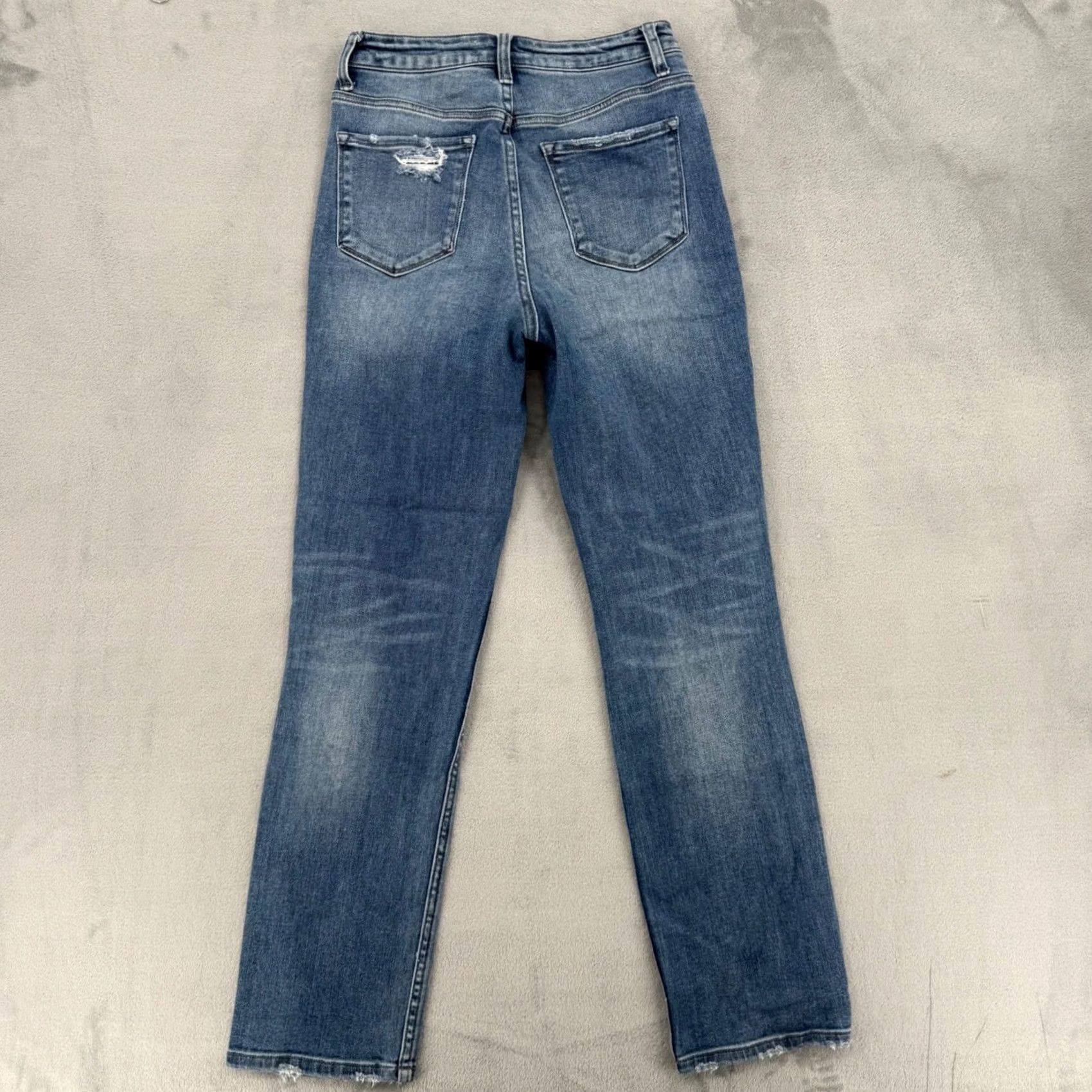 Vintage Vervet Jeans Blue Women's 26 Distressed High Rise Skinny 5-Pocket Denim Side Zipper Button Size 26" / US 2 / IT 38 - 6 Thumbnail
