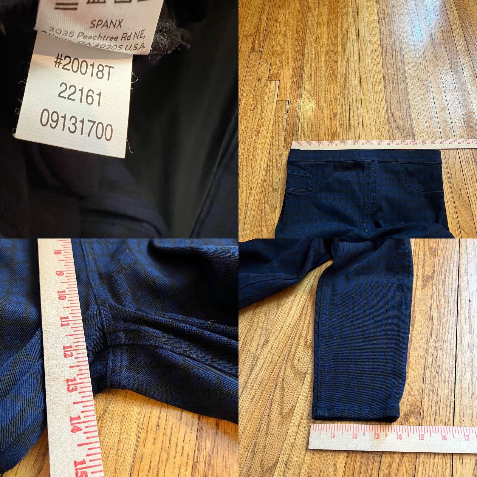 Spanx SPANX Pants Womens XL Ankle Leggings Jeggings 20018T Blue Black Womens Size 40" / US 18 - 8 Thumbnail
