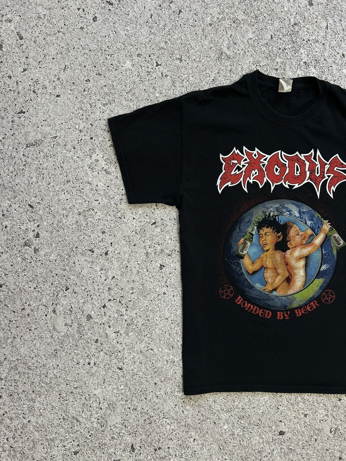 Band Tees × Vintage Vintage 1990s Exodus Bonded By Blood Rock Band T-Shirt Size US L / EU 52-54 / 3 - 4 Thumbnail