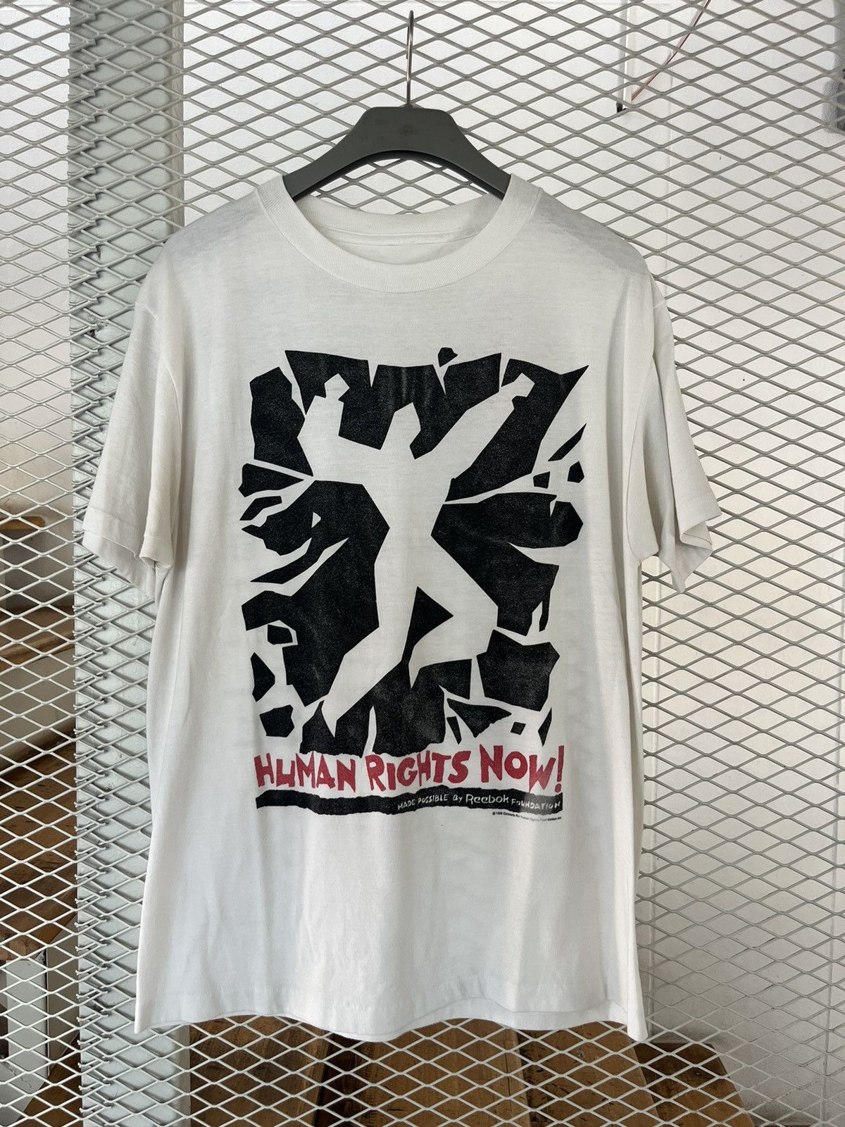 Band Tees × Reebok × Vintage Vintage Reebok HUMAN RIGHTS NOW! 1988’s Tour Tshirt Size US XL / EU 56 / 4 - 2 Thumbnail