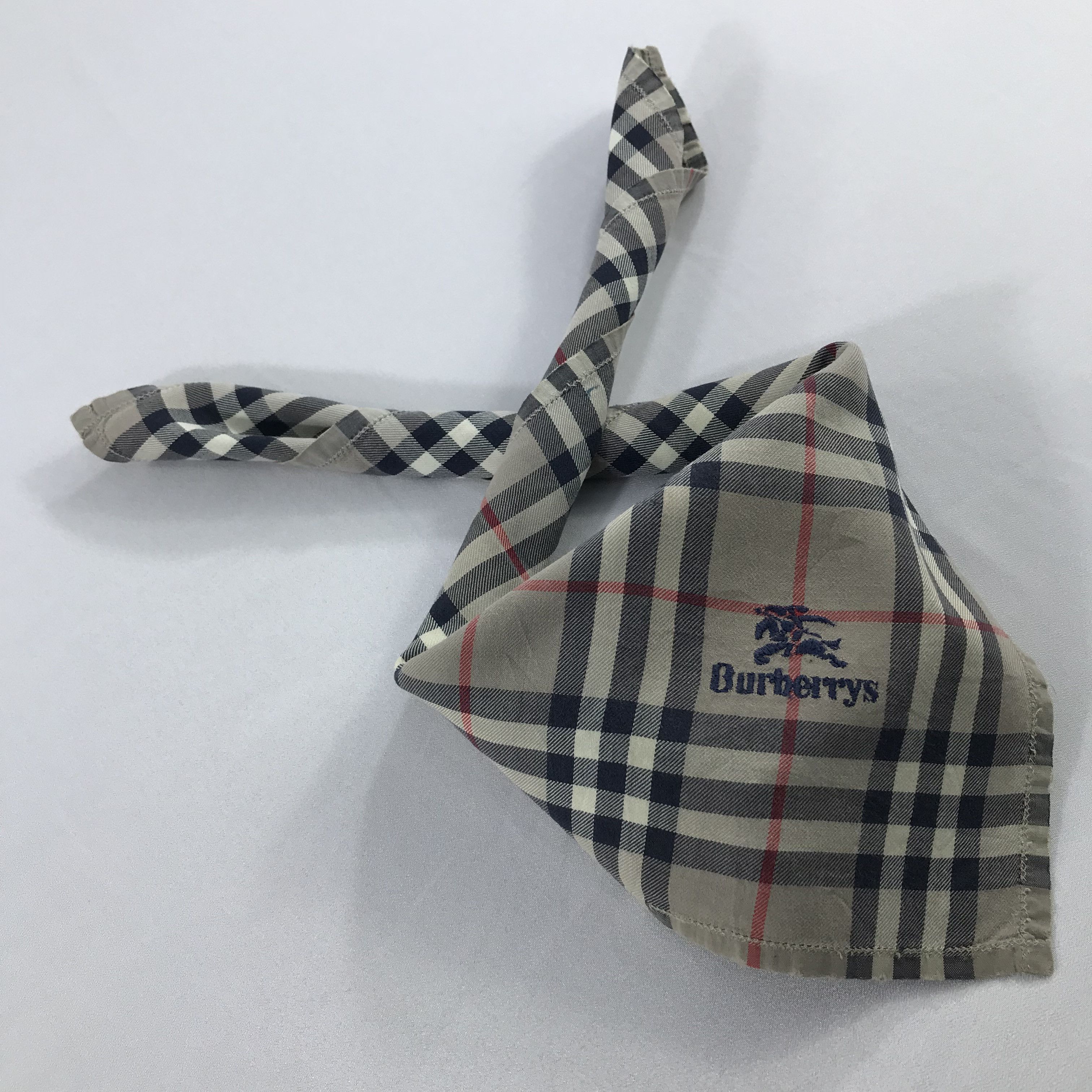 Burberry × Vintage Burberry Bandana / Handkerchief / Neckerchief - S2095 Size ONE SIZE - 4 Thumbnail