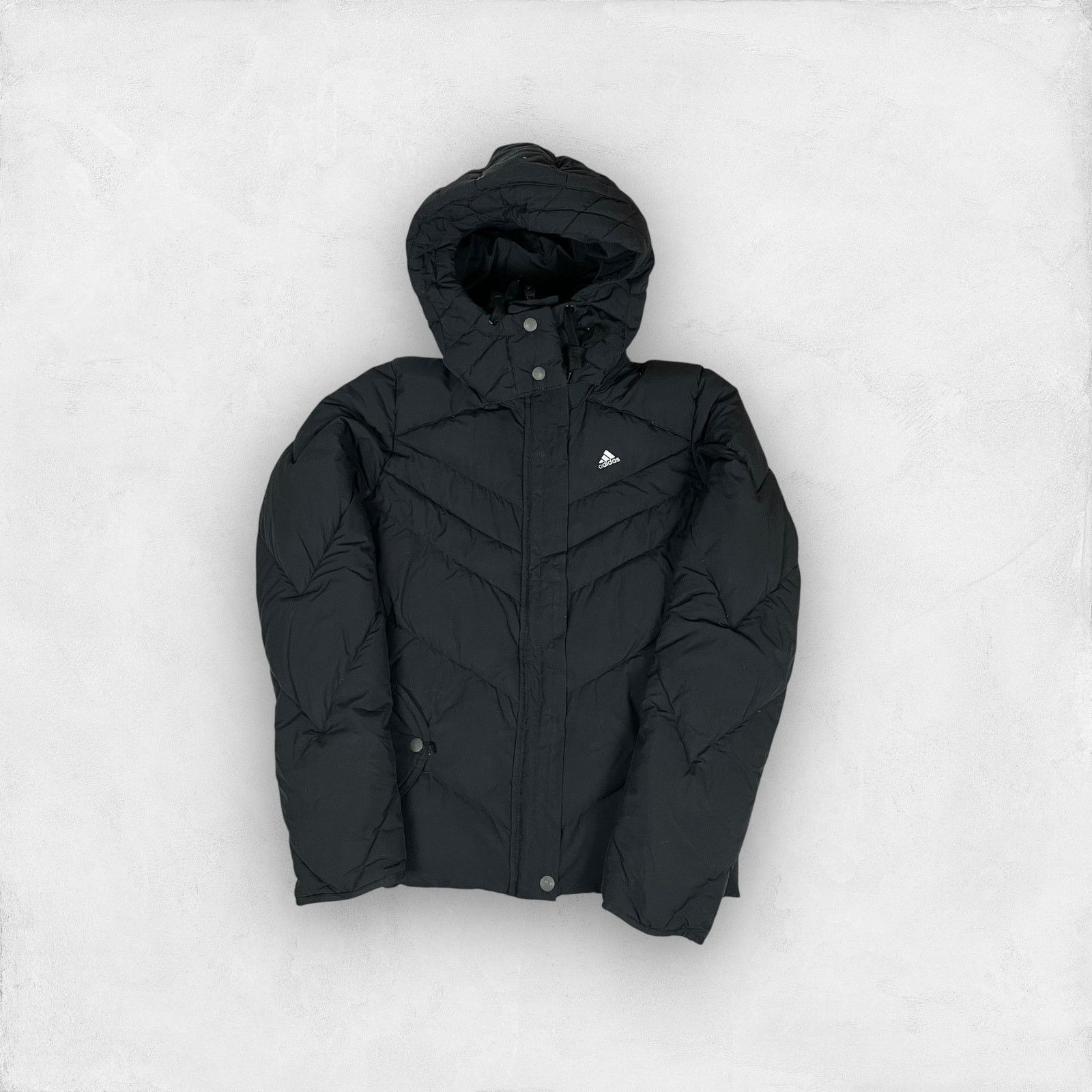 Adidas Adidas Women's Black Trifold Hooded Full Zip Puffer Jacket 8 Size M / US 6-8 / IT 42-44 - 1 Thumbnail
