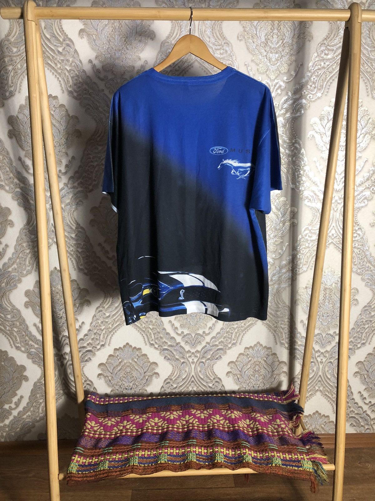 NASCAR VERY RARE FORD MUSTANG CAMARO RACING T-SHIRT RETRO Y2K 90s Size US XXL / EU 58 / 5 - 4 Thumbnail