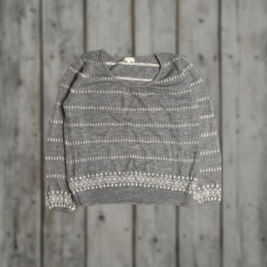 Vintage VINTAGE Monsoon Sweater Shirt Gray X-Large 80s Knit Jumper Size XL / US 12-14 / IT 48-50 - 1 Thumbnail