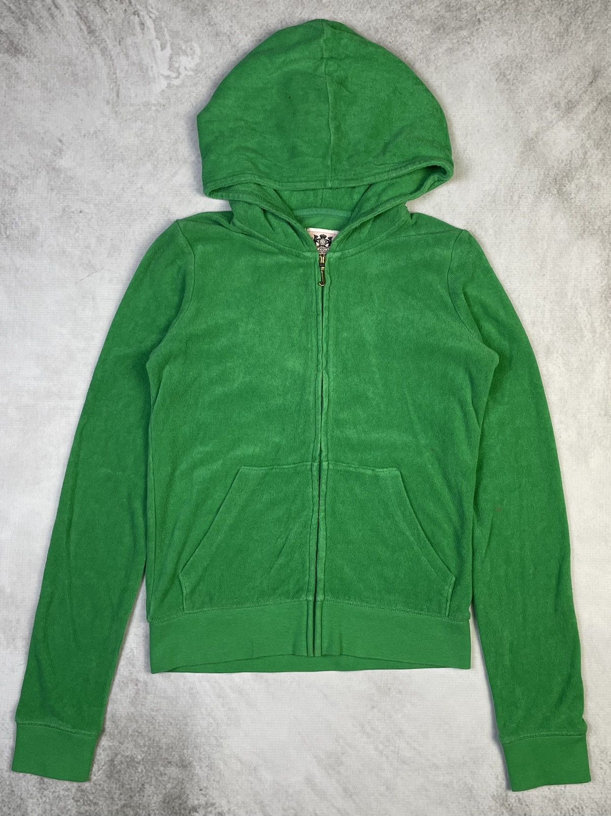 Juicy Couture Y2k Juicy Couture Kelly Green Terry Cloth Hoodie Size XL / US 12-14 / IT 48-50 - 1 Thumbnail