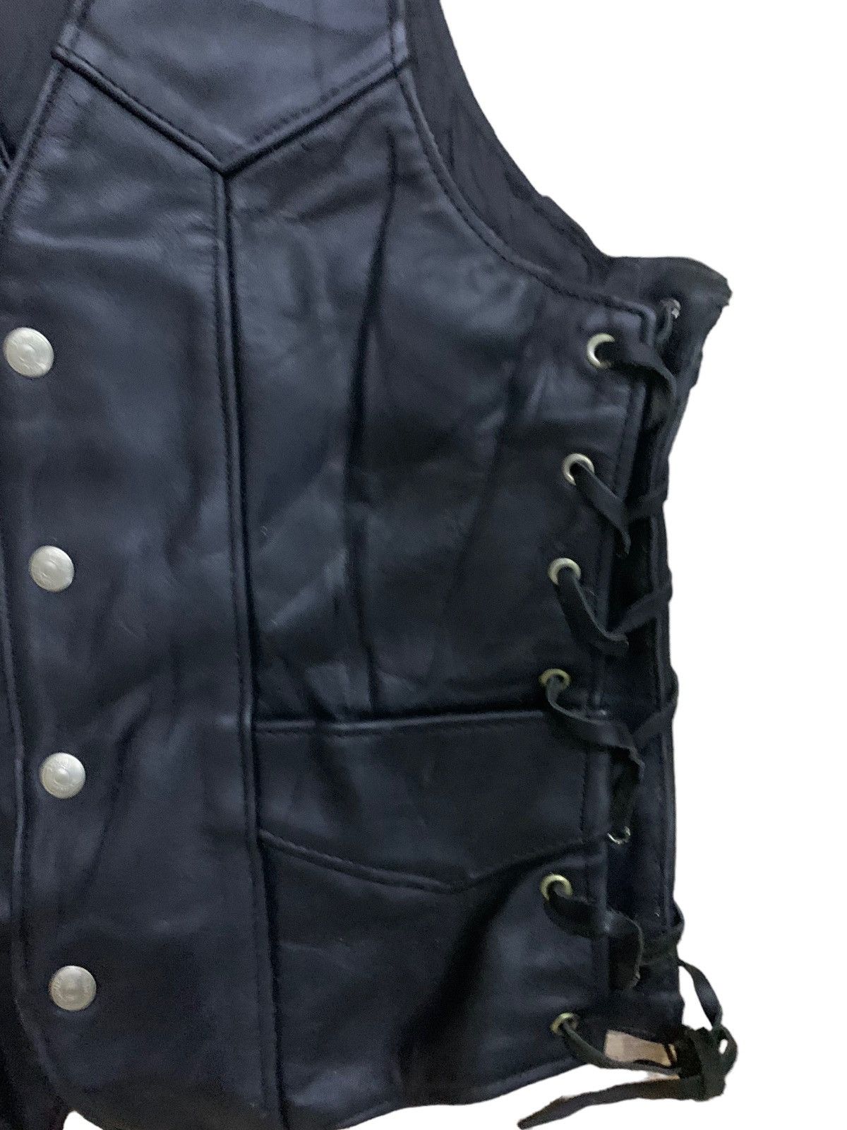 Schott 🔥Last Drop🔥 Vintage Schott Punk Leather Pocket Vest Size US S / EU 44-46 / 1 - 6 Thumbnail