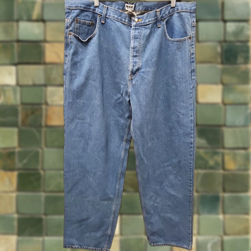 Ikea VINTAGE Ikea Jeans Mens 42x36 Denim 90s Work Straight Size US 42 / EU 58 - 1 Thumbnail